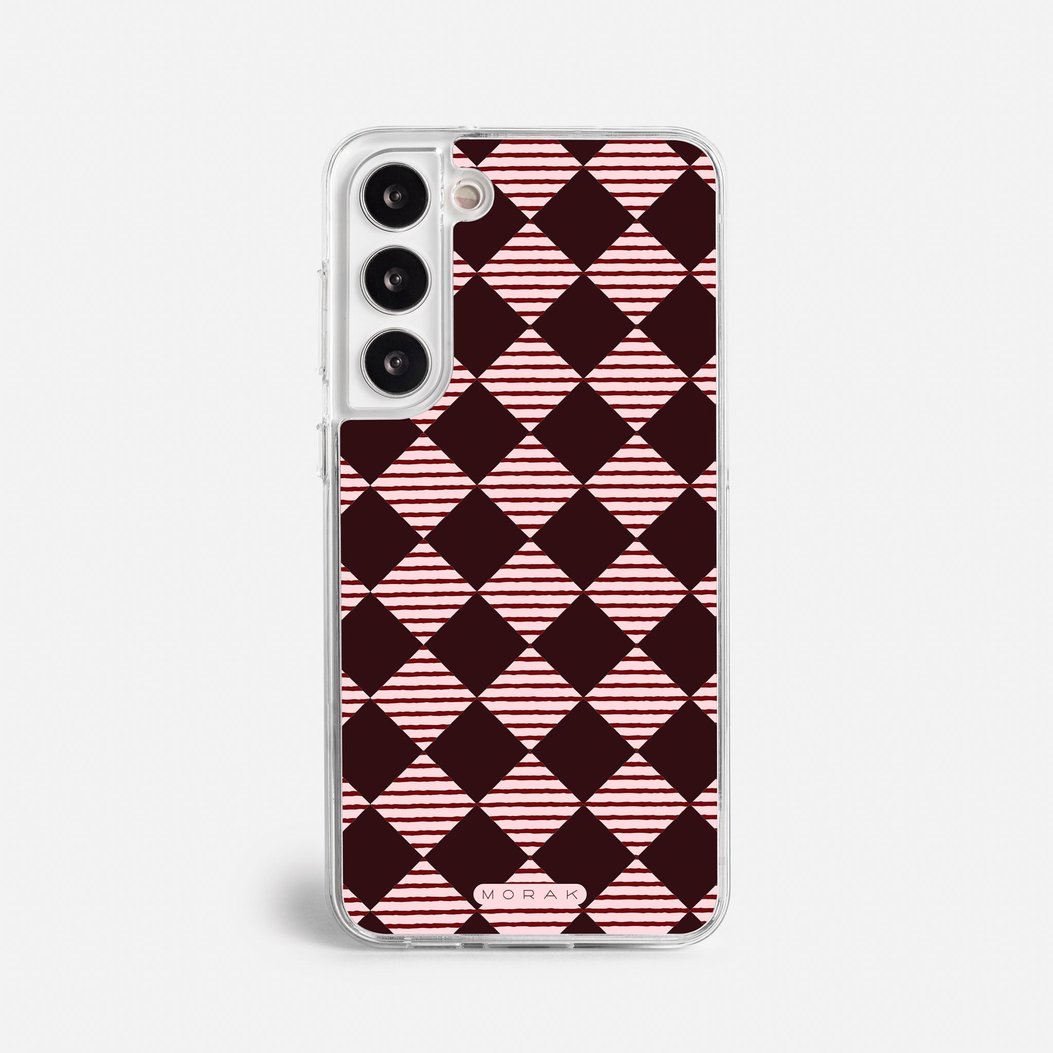 Case Diamantes vino tinto - Blanco Premium – Protección antigolpe | Diseño colombiano | Morak