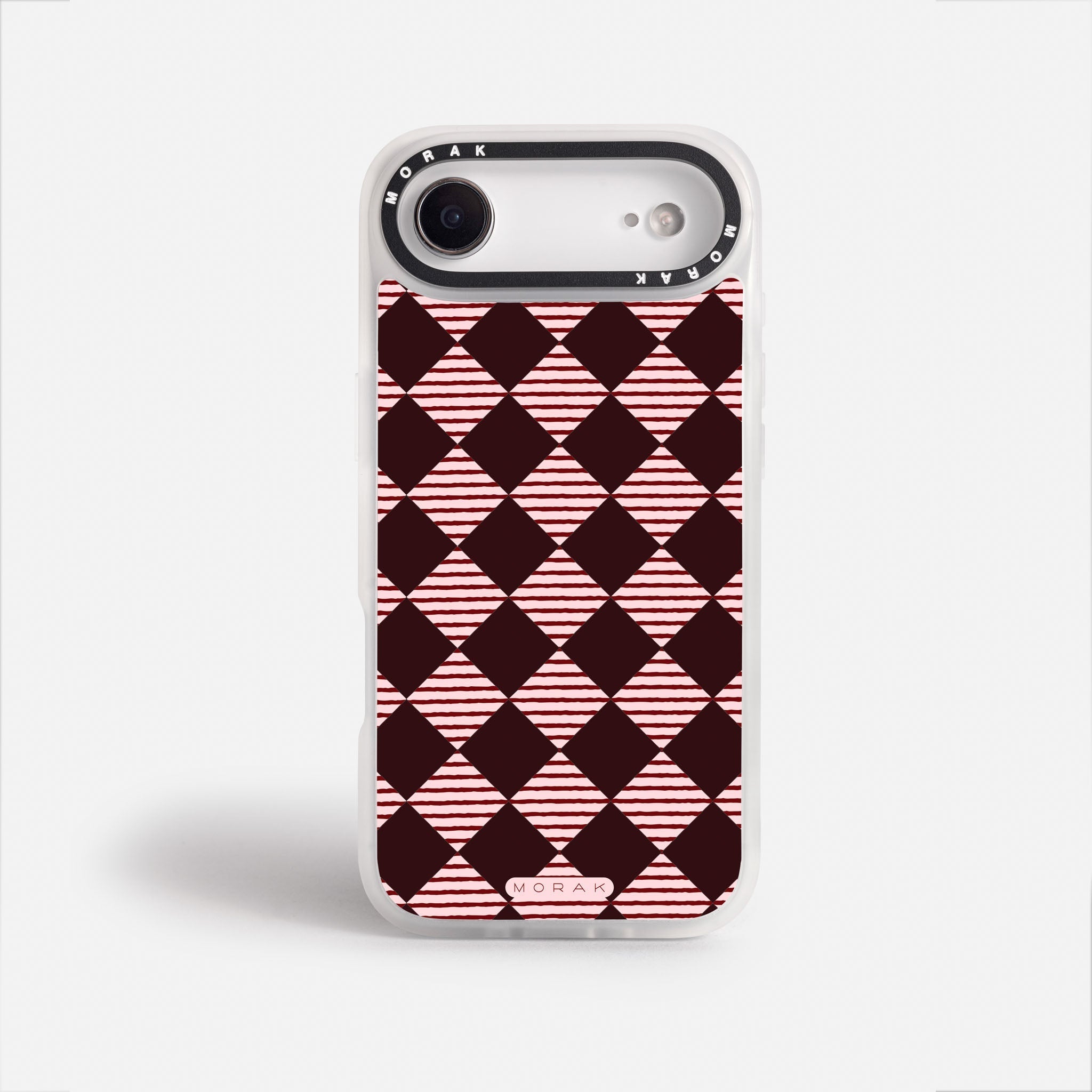 Case Diamantes vino tinto - Blanco Premium – Protección antigolpe | Diseño colombiano | Morak
