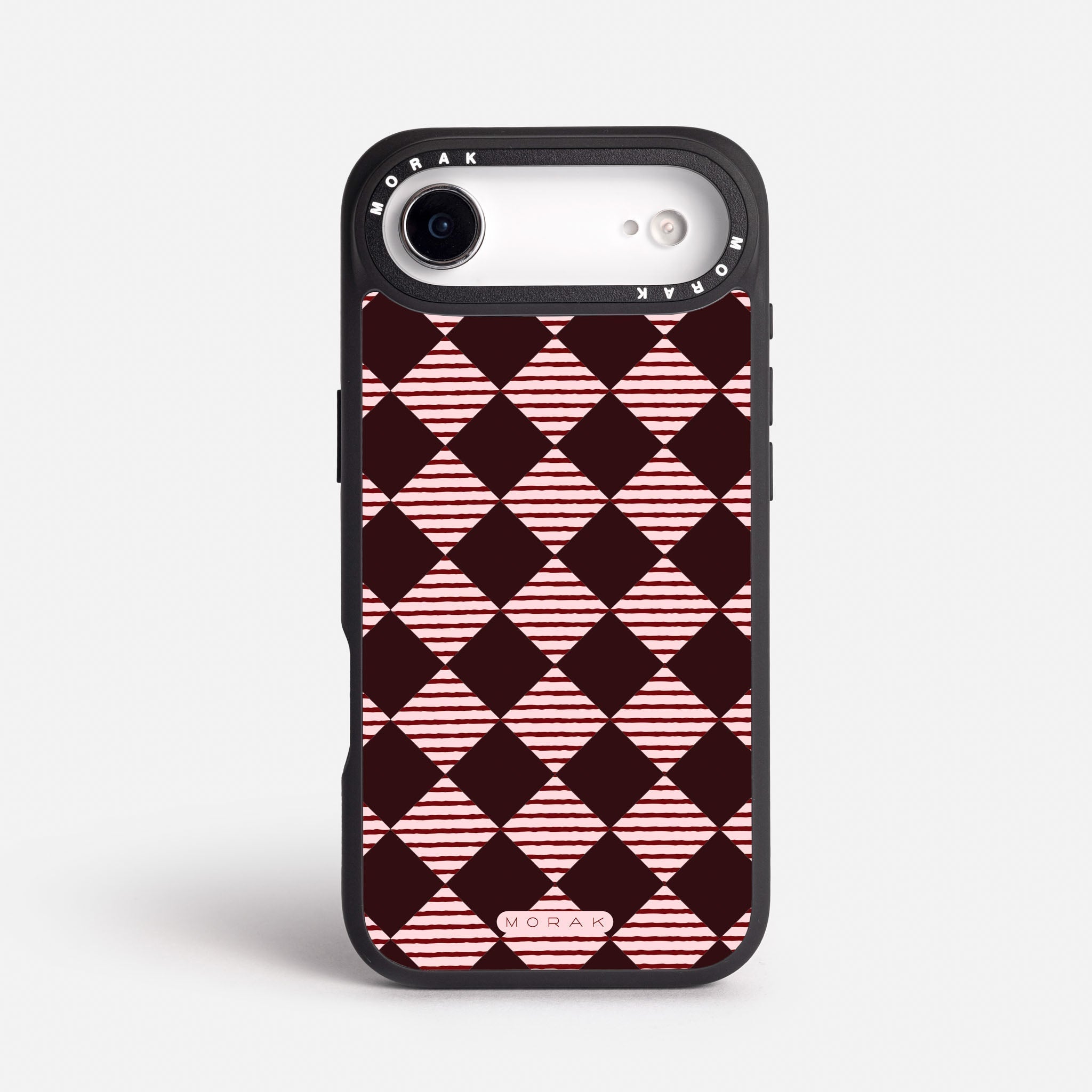 Case Diamantes vino tinto - Blanco Premium – Protección antigolpe | Diseño colombiano | Morak