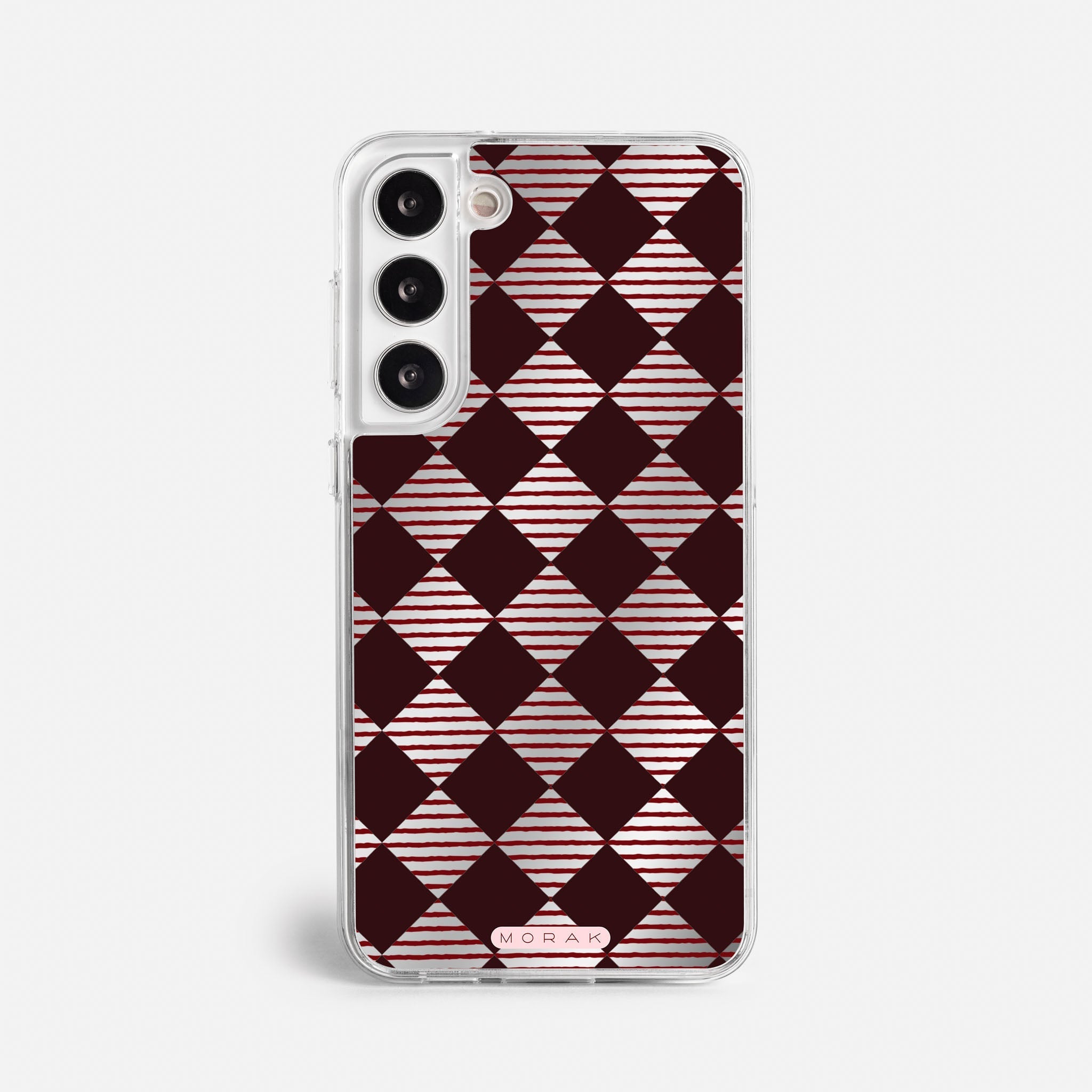 Case Diamantes vino tinto - Espejo Premium – Protección antigolpe | Diseño colombiano | Morak