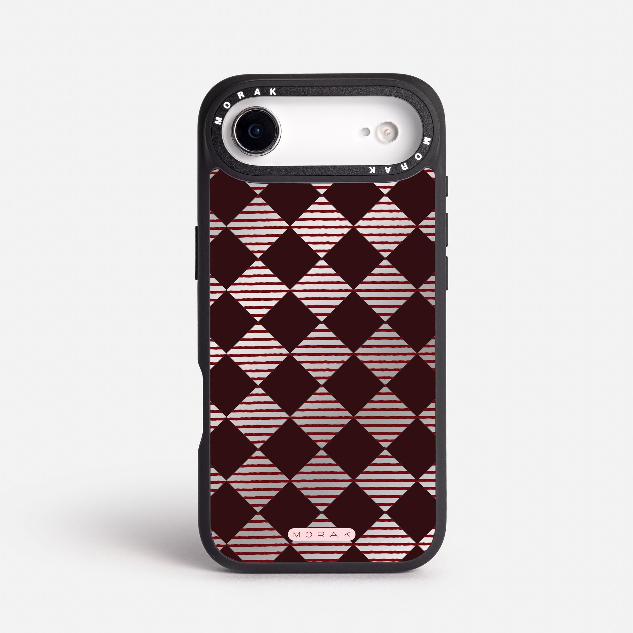 Case Diamantes vino tinto - Espejo Premium – Protección antigolpe | Diseño colombiano | Morak