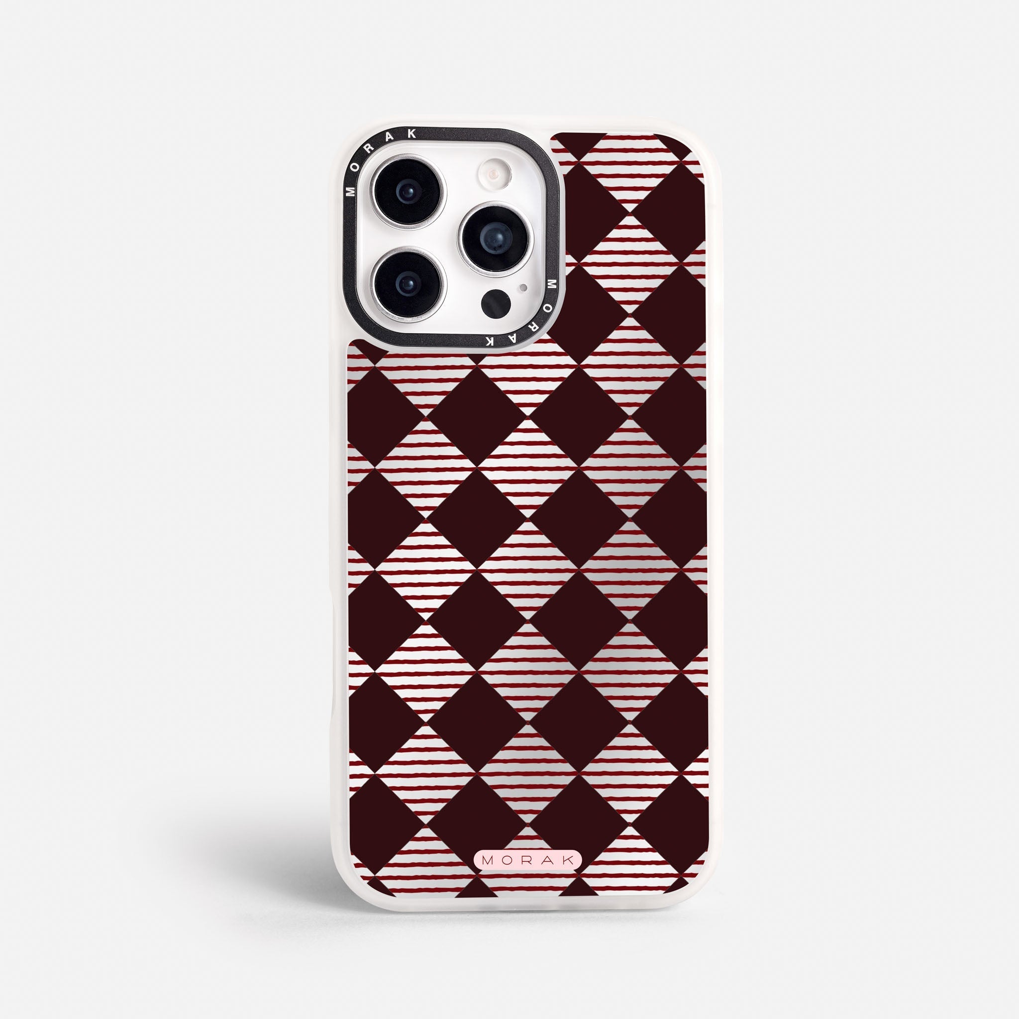 Case Diamantes vino tinto - Espejo Premium – Protección antigolpe | Diseño colombiano | Morak