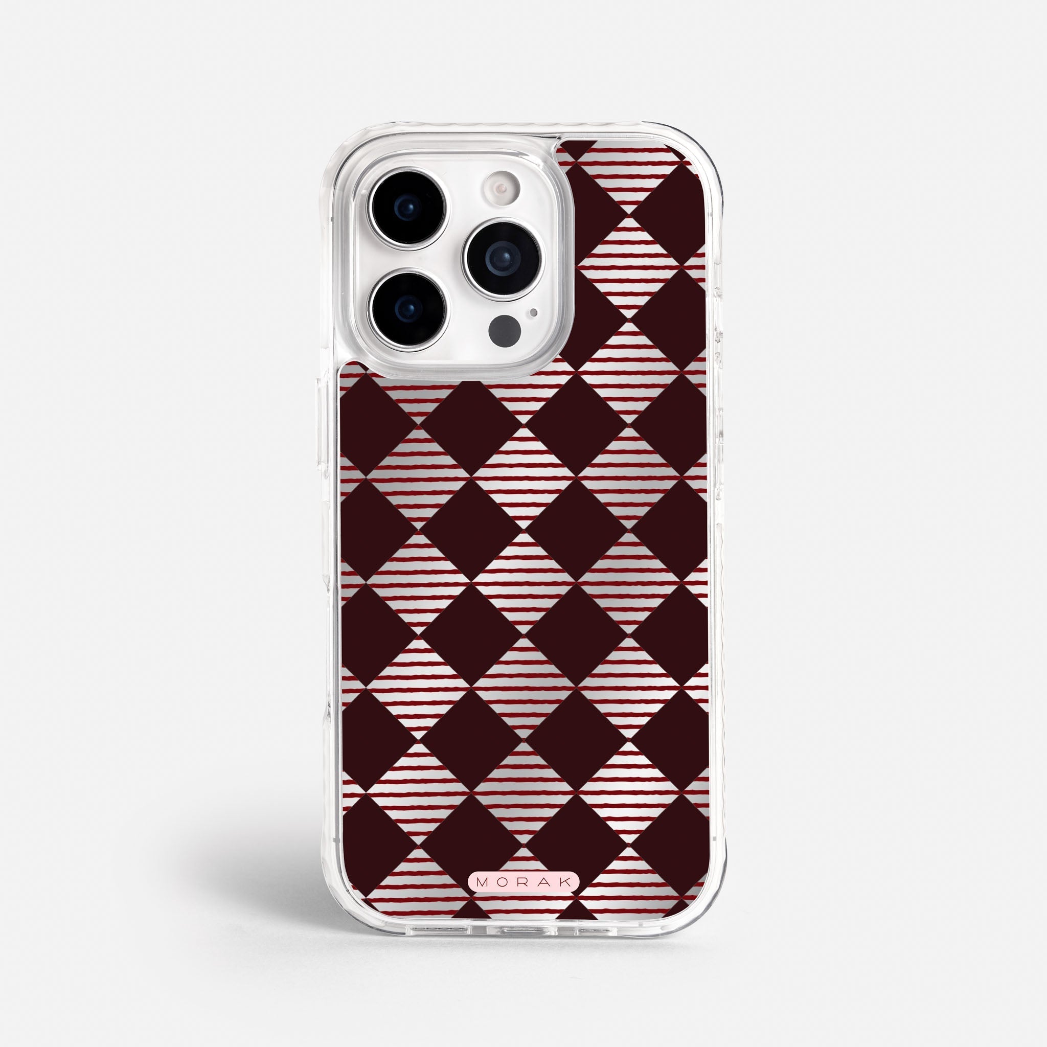 Case Diamantes vino tinto - Espejo Premium – Protección antigolpe | Diseño colombiano | Morak