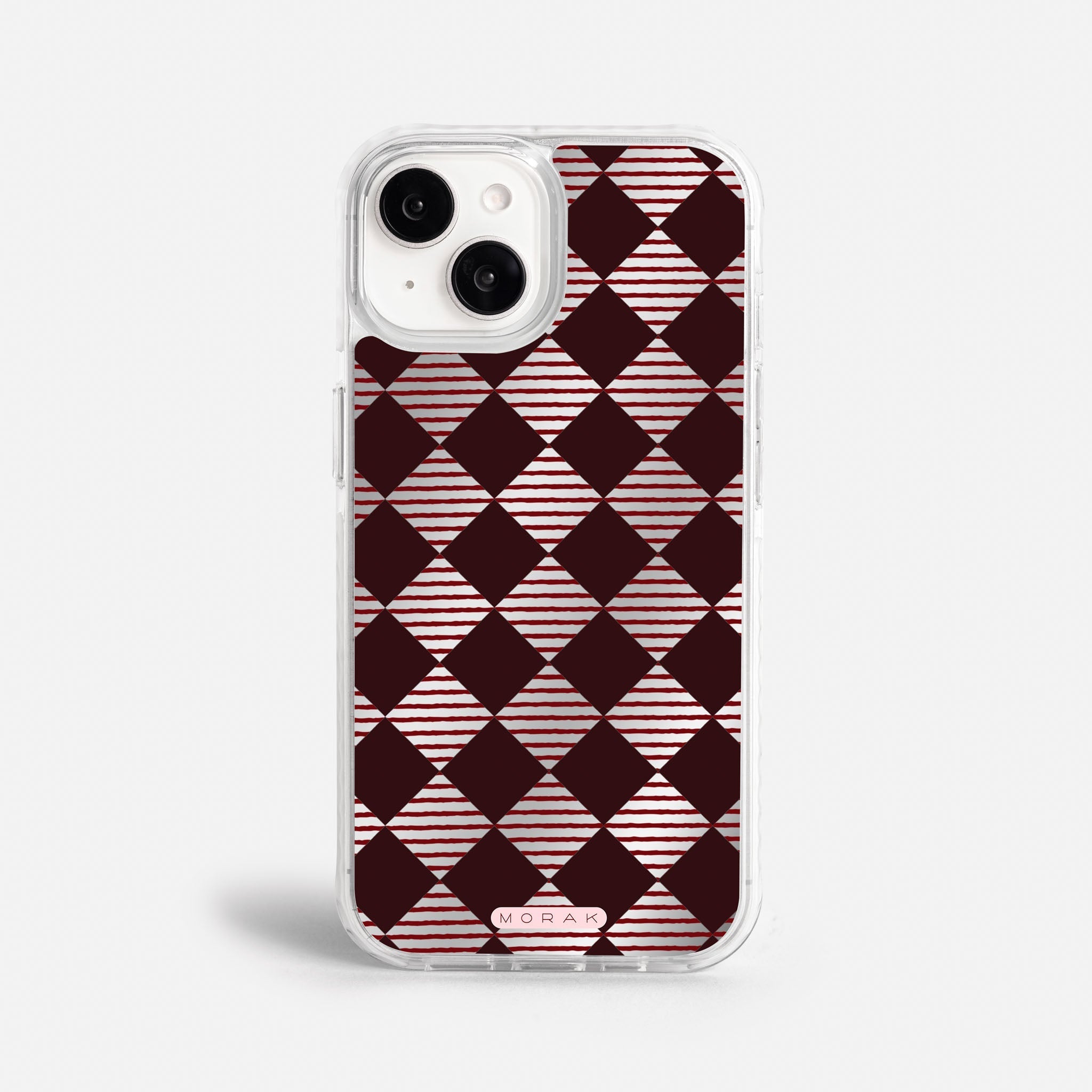 Case Diamantes vino tinto - Espejo Premium – Protección antigolpe | Diseño colombiano | Morak