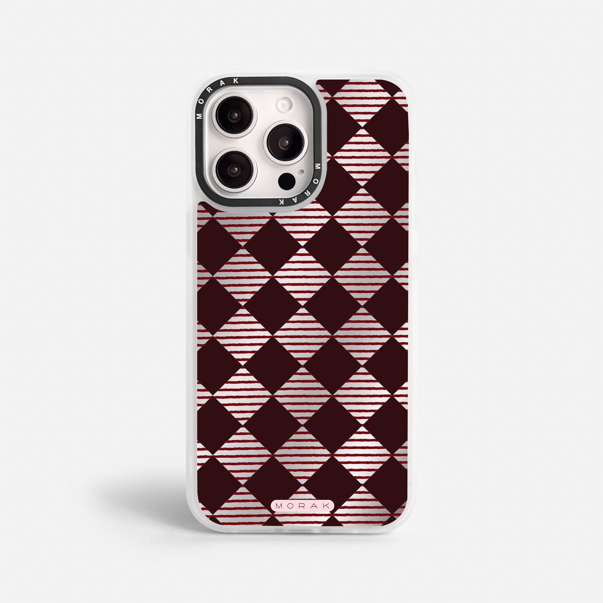 Case Diamantes vino tinto - Espejo Premium – Protección antigolpe | Diseño colombiano | Morak