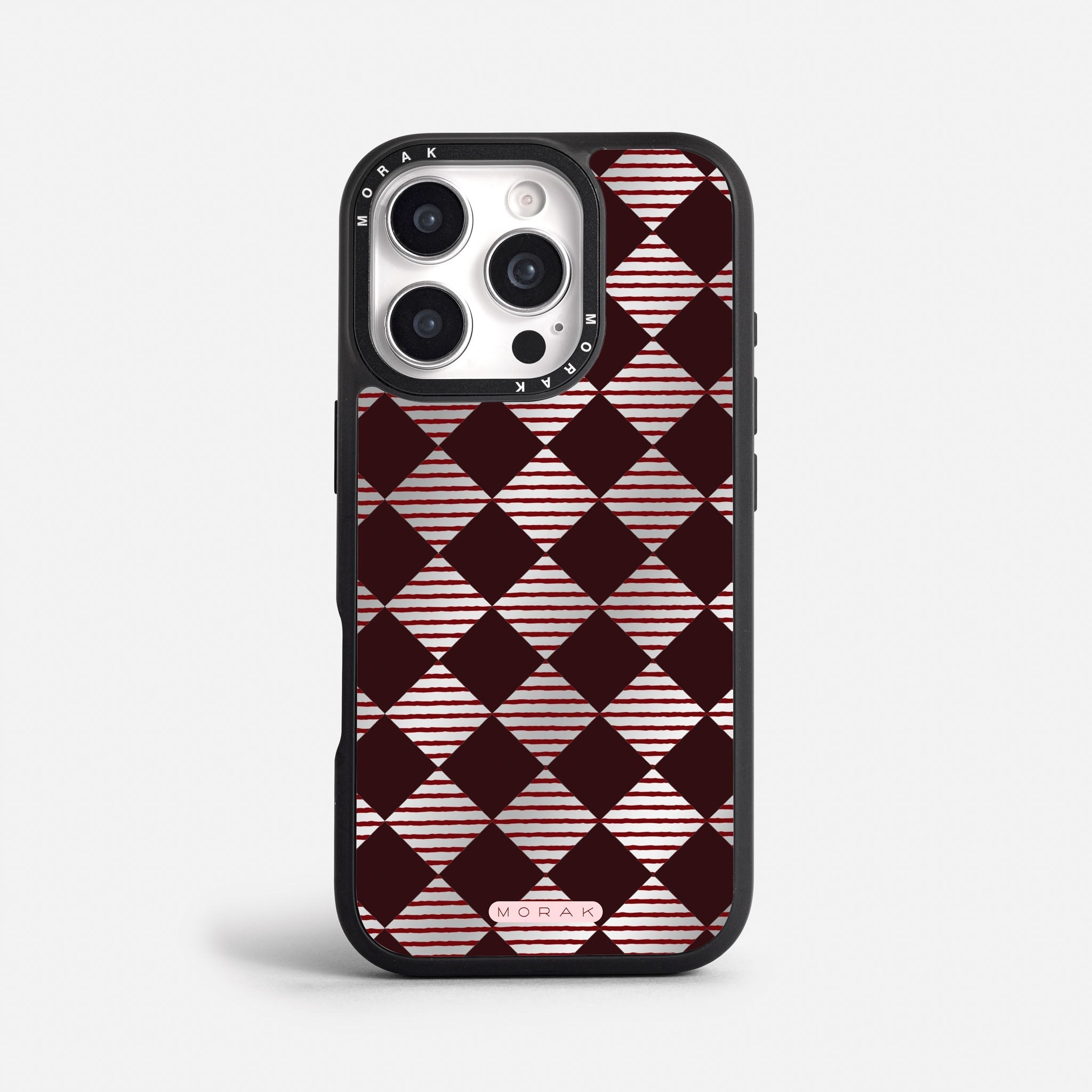 Case Diamantes vino tinto - Espejo Premium – Protección antigolpe | Diseño colombiano | Morak