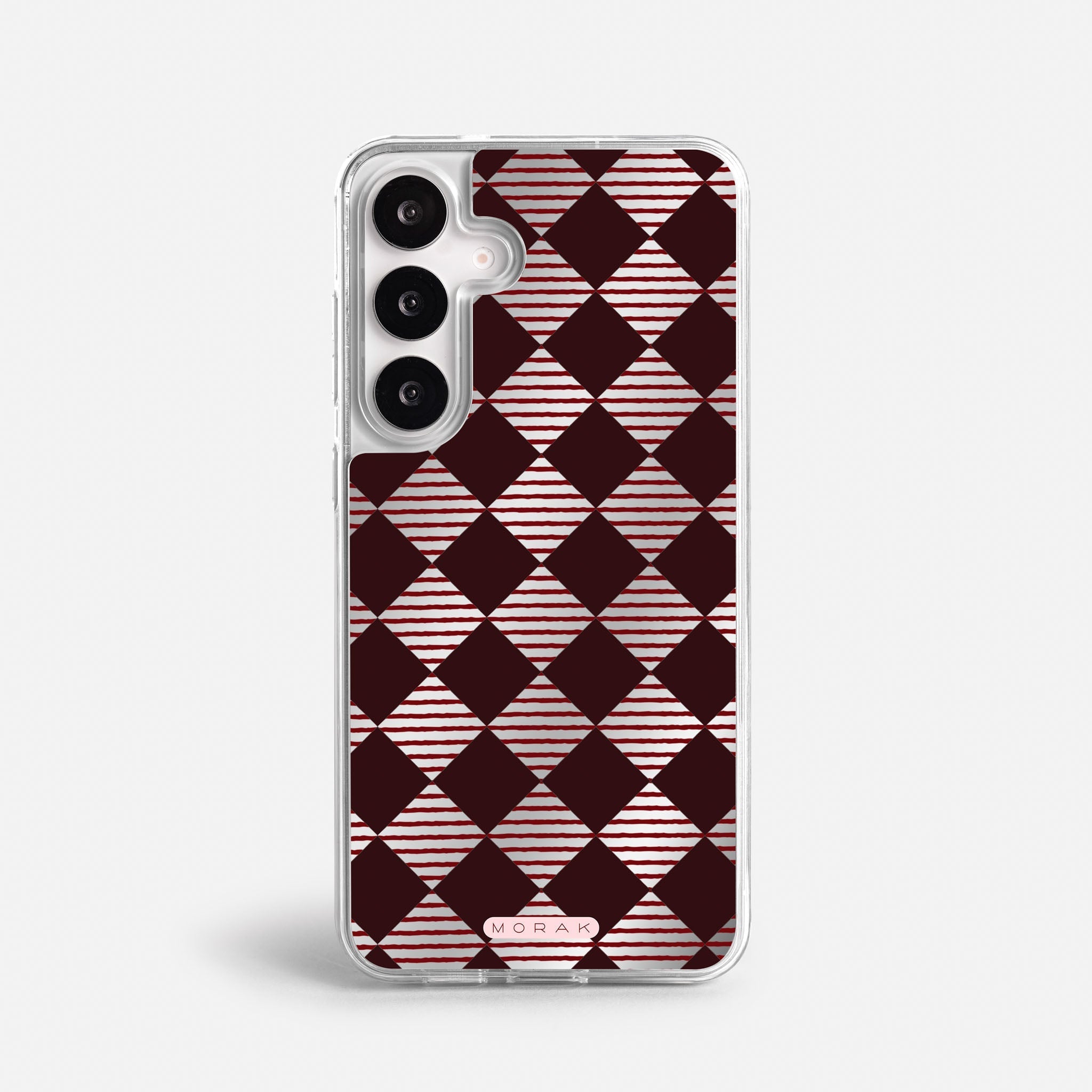 Case Diamantes vino tinto - Espejo Premium – Protección antigolpe | Diseño colombiano | Morak