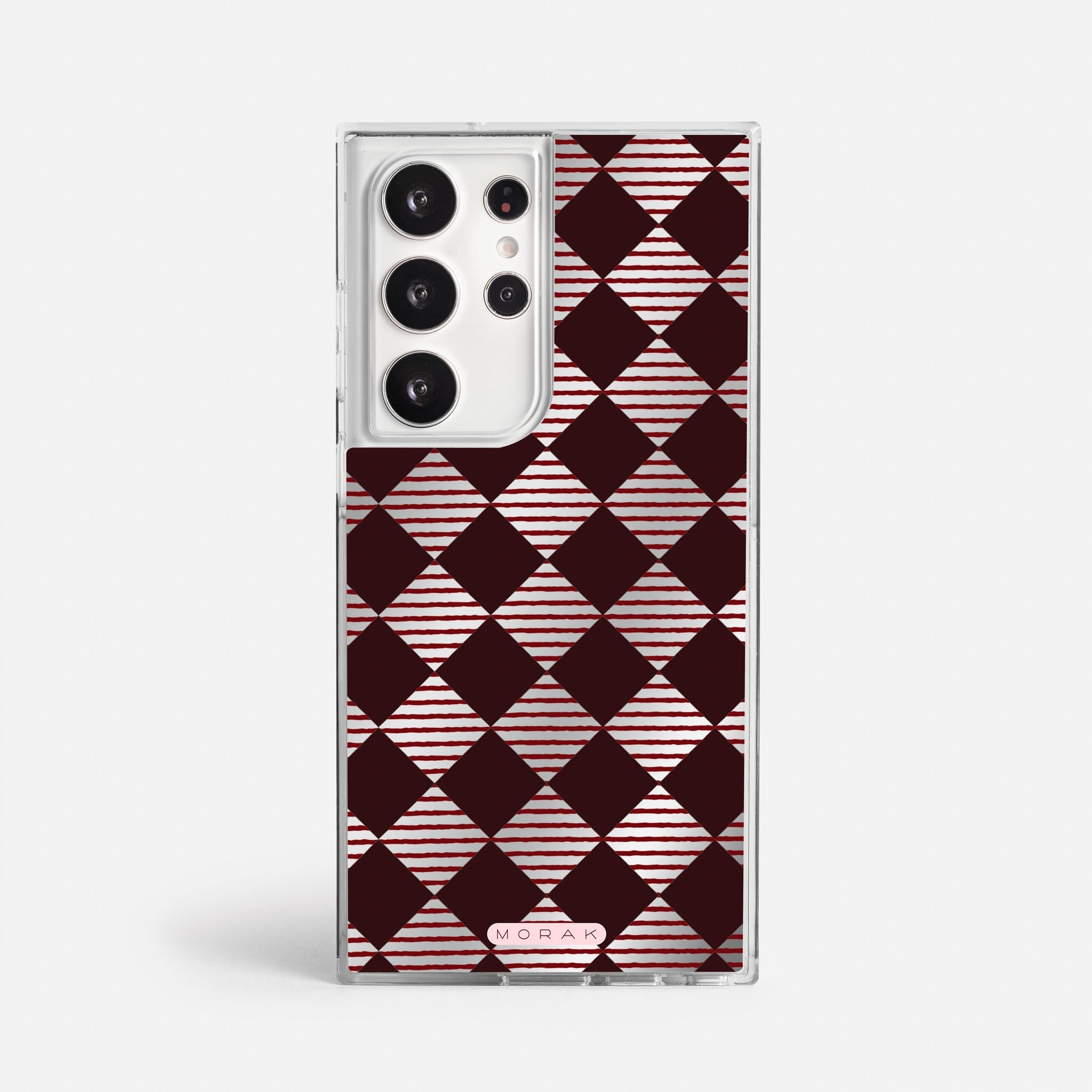 Case Diamantes vino tinto - Espejo Premium – Protección antigolpe | Diseño colombiano | Morak