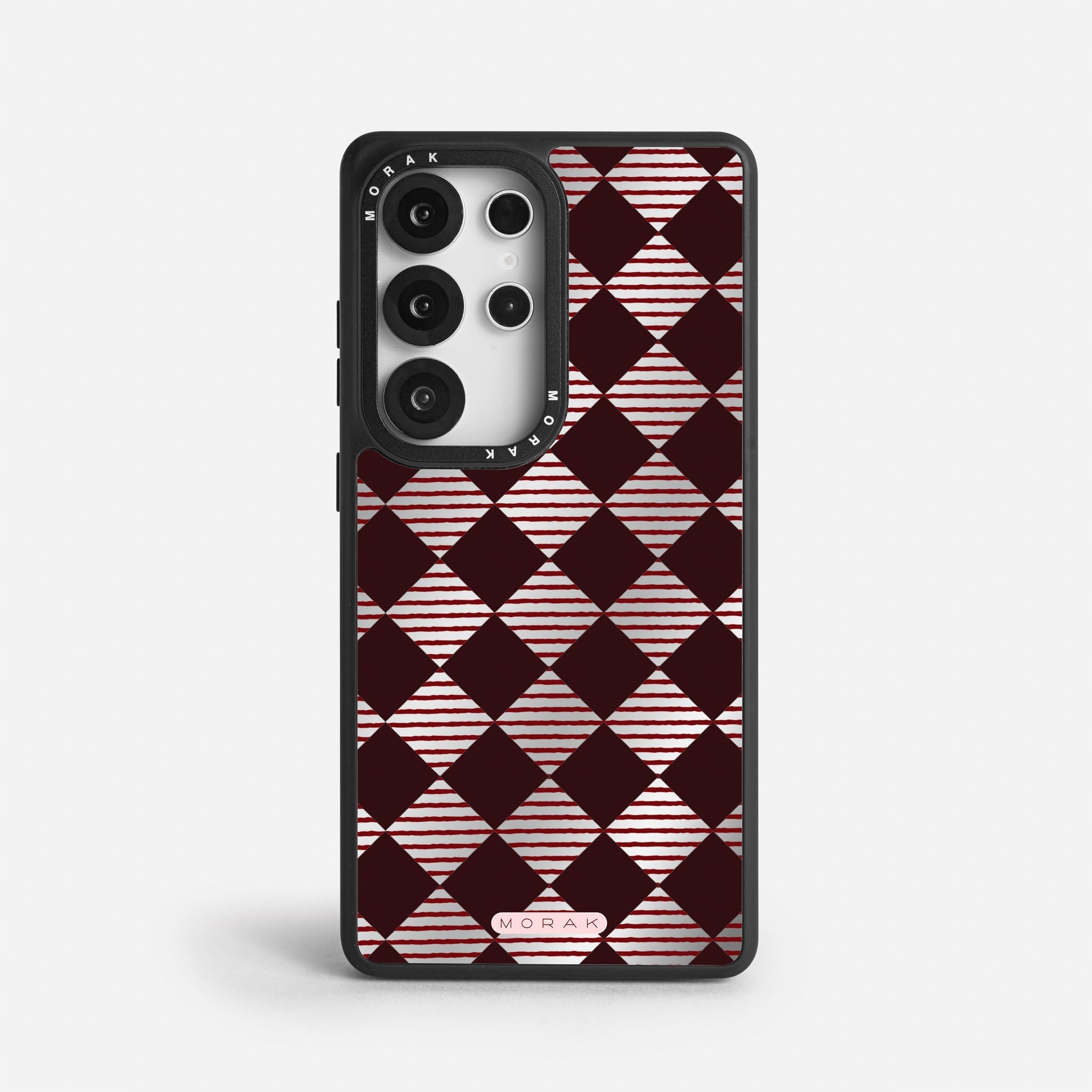 Case Diamantes vino tinto - Espejo Premium – Protección antigolpe | Diseño colombiano | Morak