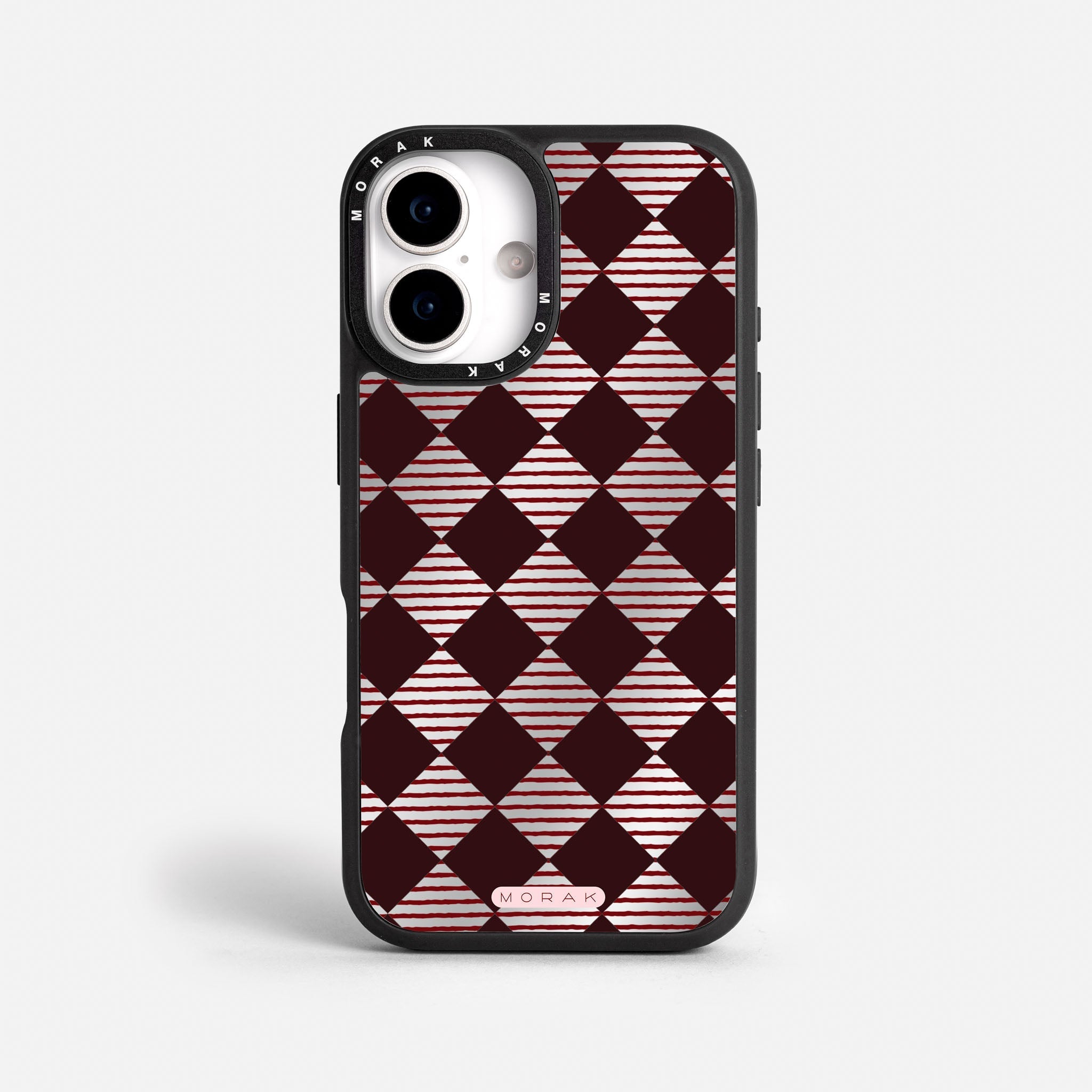 Case Diamantes vino tinto - Espejo Premium – Protección antigolpe | Diseño colombiano | Morak