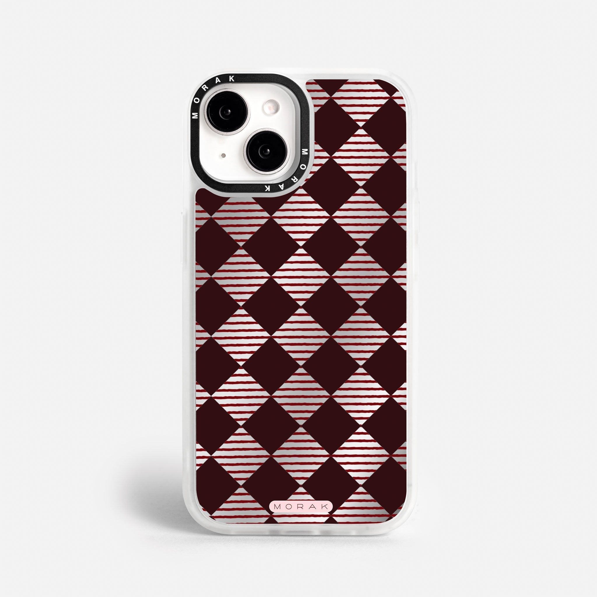 Case Diamantes vino tinto - Espejo Premium – Protección antigolpe | Diseño colombiano | Morak