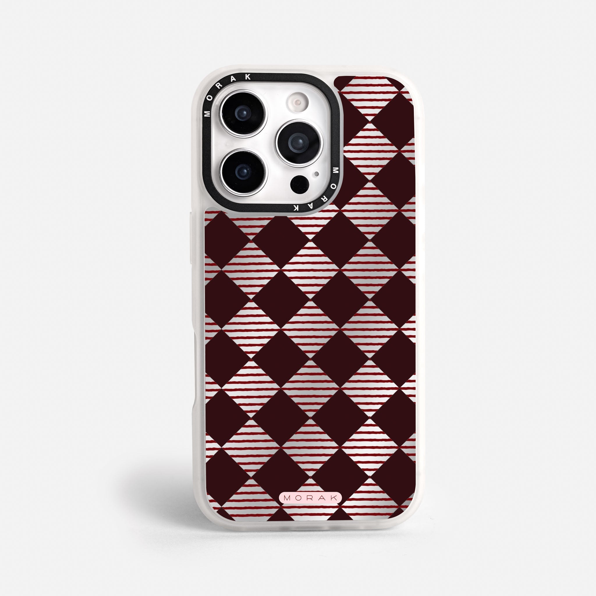 Case Diamantes vino tinto - Espejo Premium – Protección antigolpe | Diseño colombiano | Morak