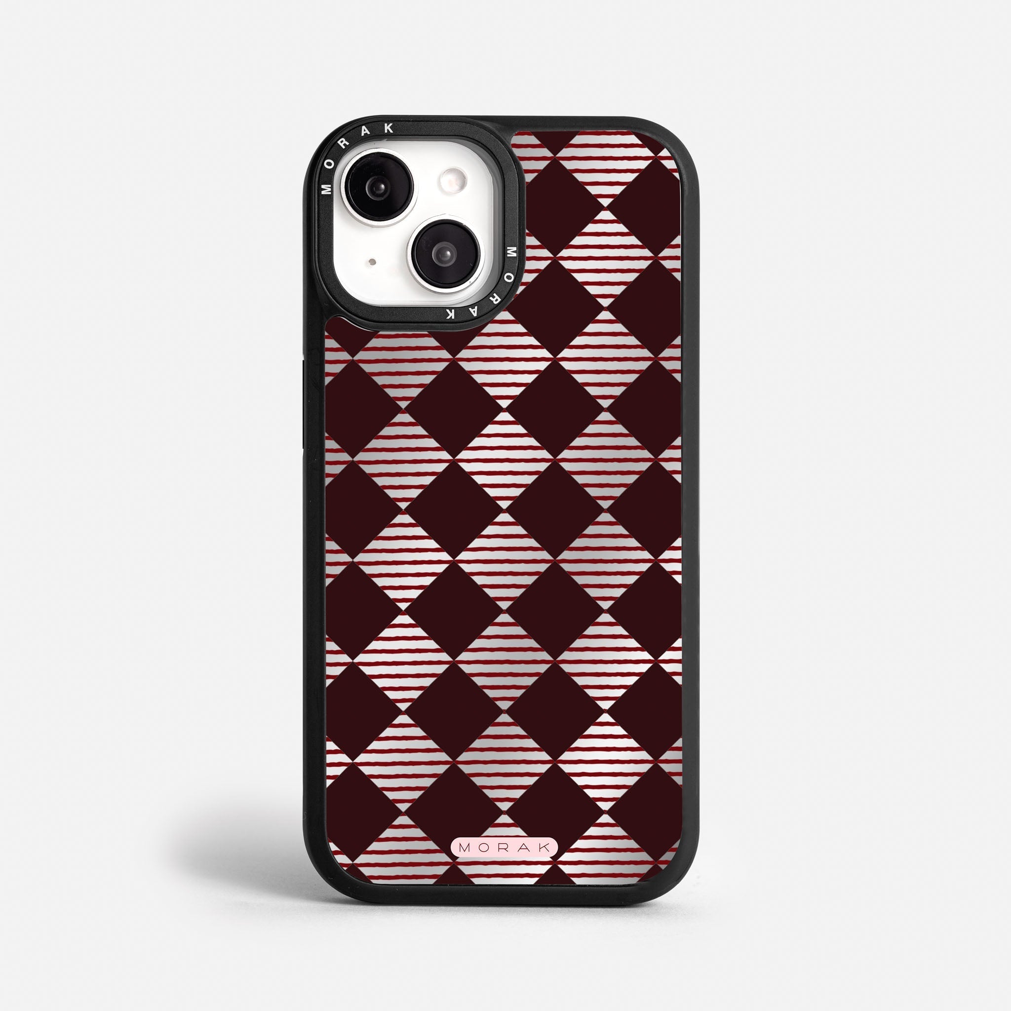 Case Diamantes vino tinto - Espejo Premium – Protección antigolpe | Diseño colombiano | Morak
