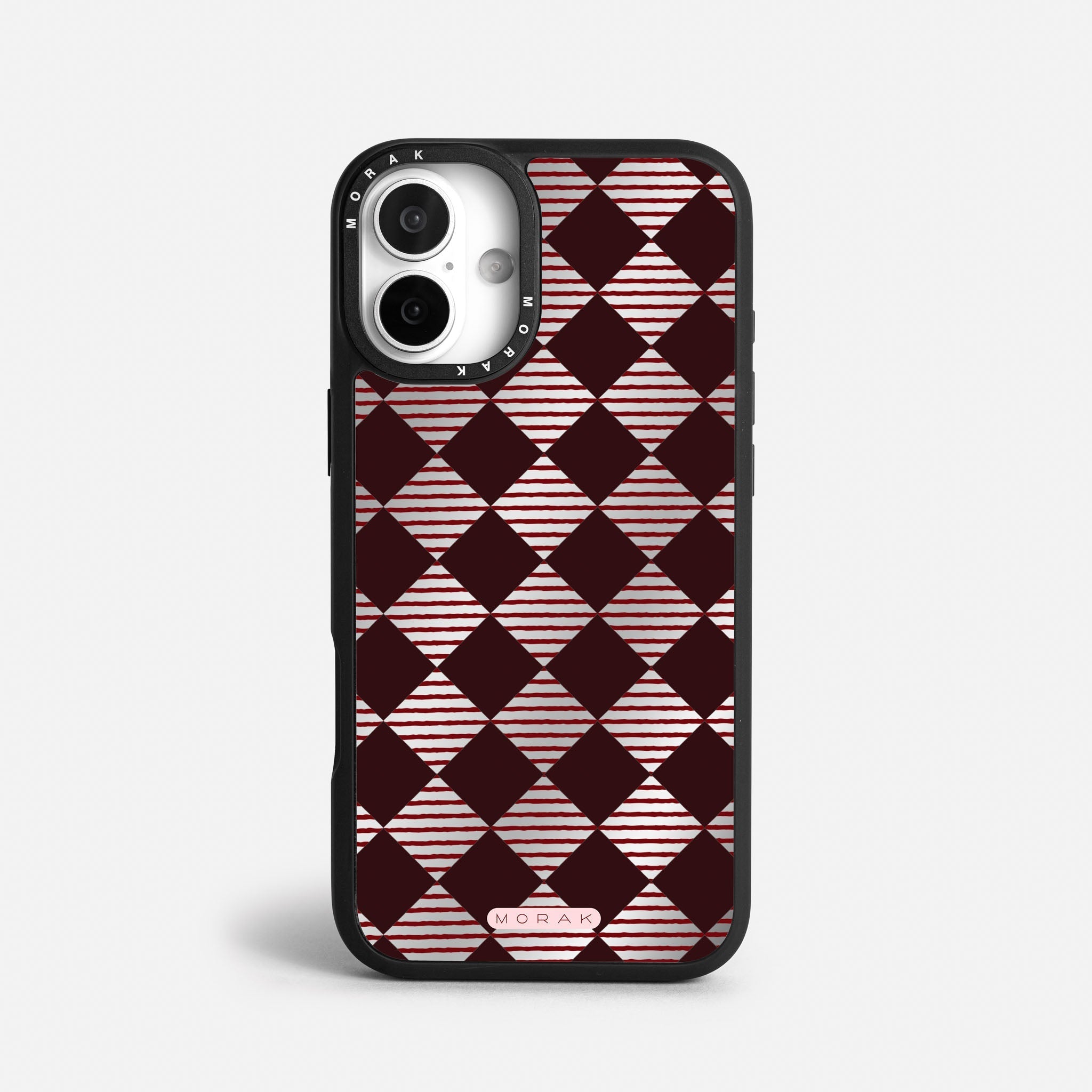 Case Diamantes vino tinto - Espejo Premium – Protección antigolpe | Diseño colombiano | Morak