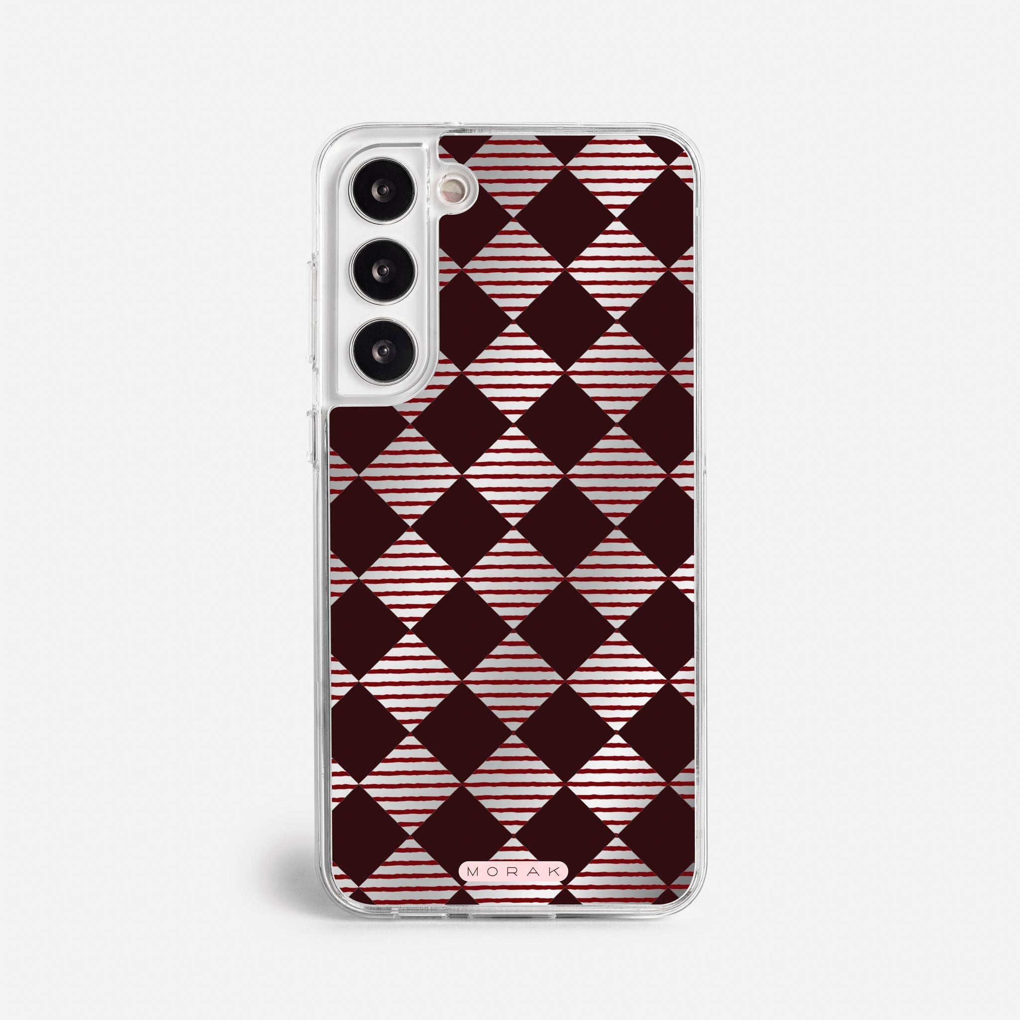 Case Diamantes vino tinto - Espejo Premium – Protección antigolpe | Diseño colombiano | Morak