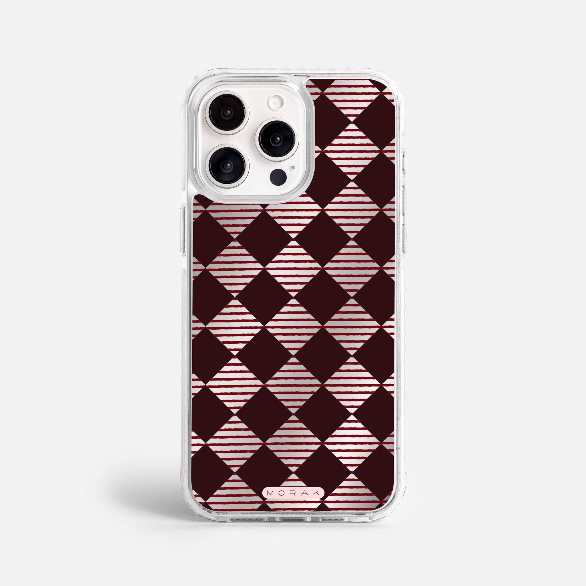 Case Diamantes vino tinto - Espejo Premium – Protección antigolpe | Diseño colombiano | Morak