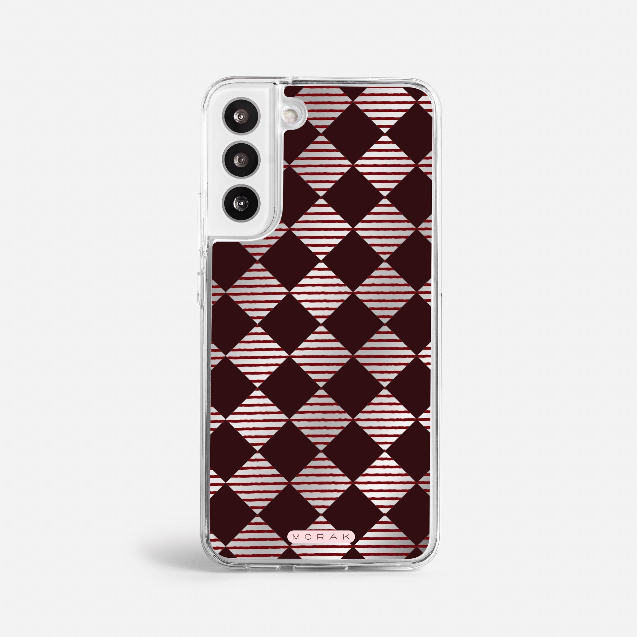 Case Diamantes vino tinto - Espejo Premium – Protección antigolpe | Diseño colombiano | Morak