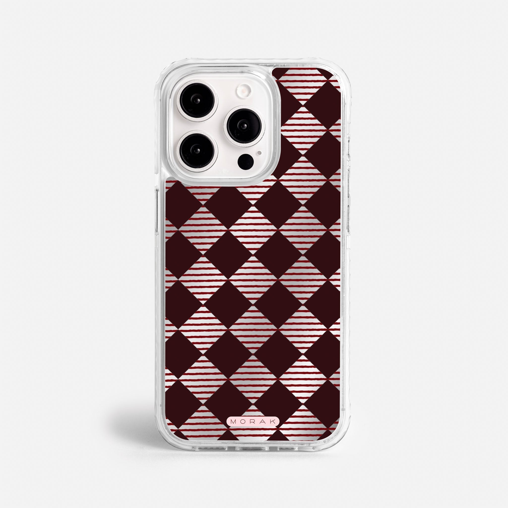 Case Diamantes vino tinto - Espejo Premium – Protección antigolpe | Diseño colombiano | Morak