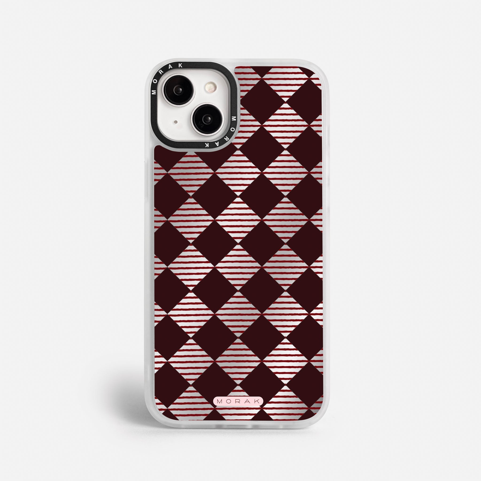 Case Diamantes vino tinto - Espejo Premium – Protección antigolpe | Diseño colombiano | Morak