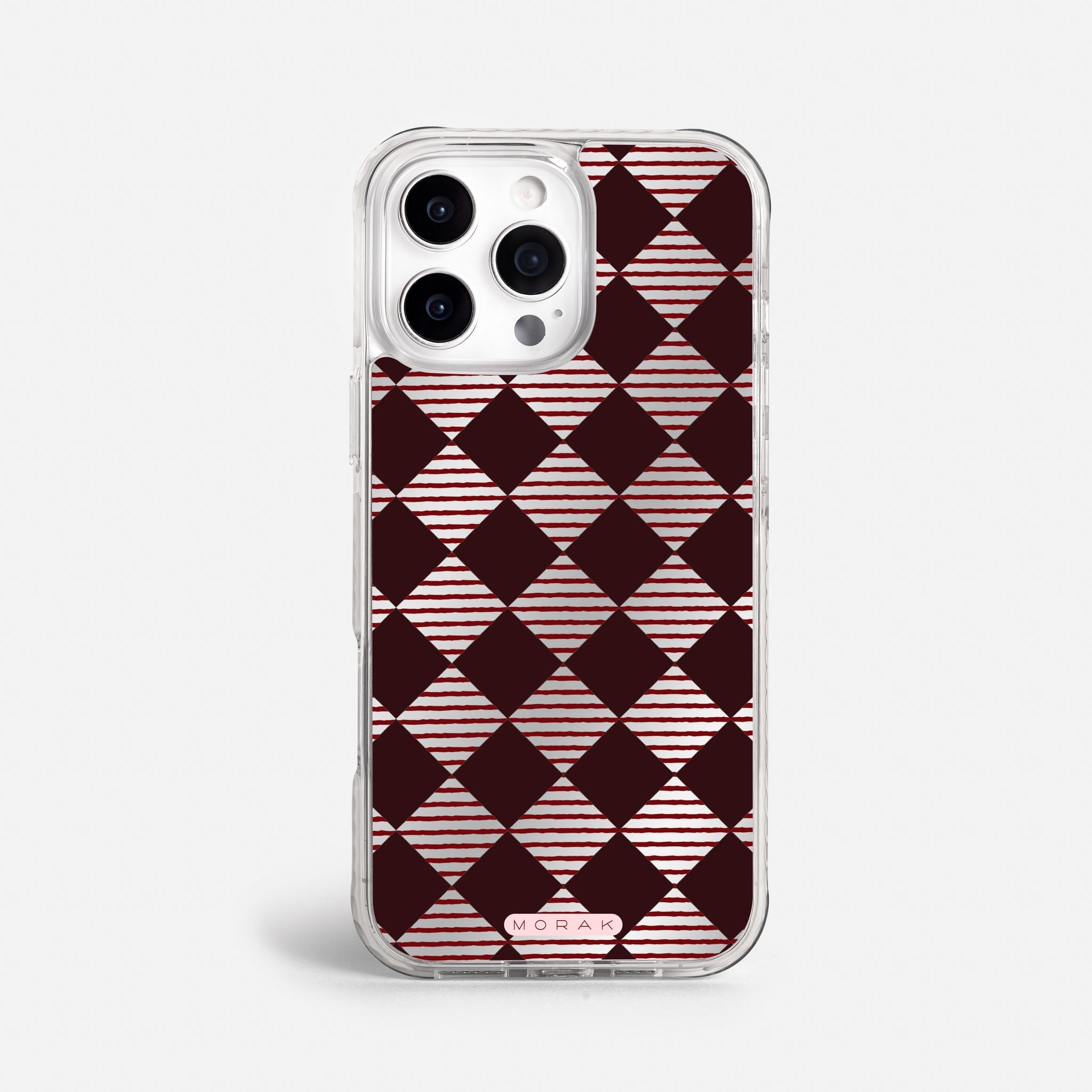 Case Diamantes vino tinto - Espejo Premium – Protección antigolpe | Diseño colombiano | Morak