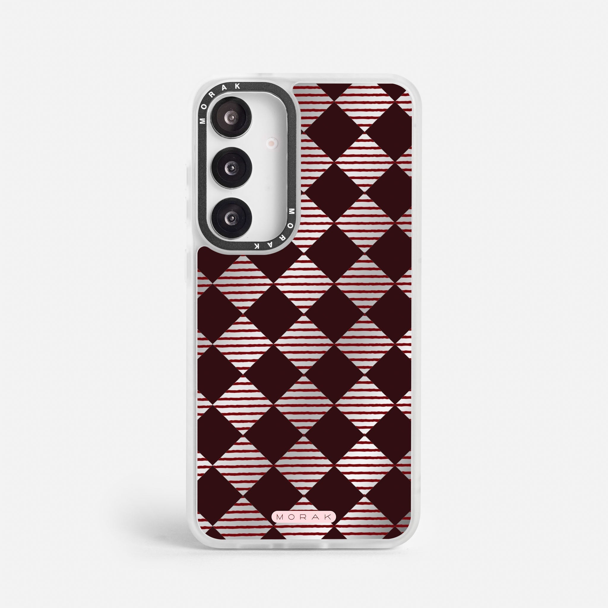 Case Diamantes vino tinto - Espejo Premium – Protección antigolpe | Diseño colombiano | Morak