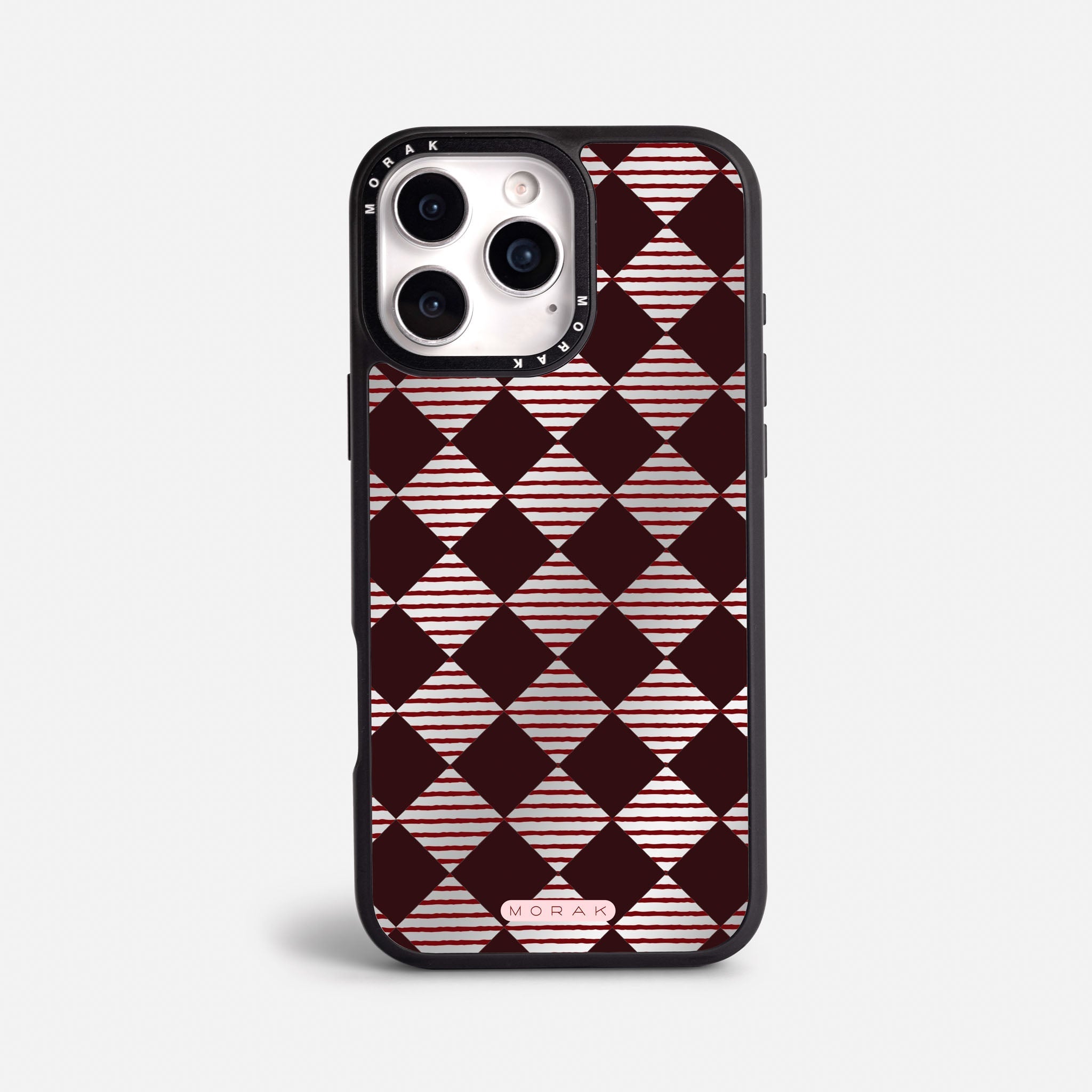 Case Diamantes vino tinto - Espejo Premium – Protección antigolpe | Diseño colombiano | Morak