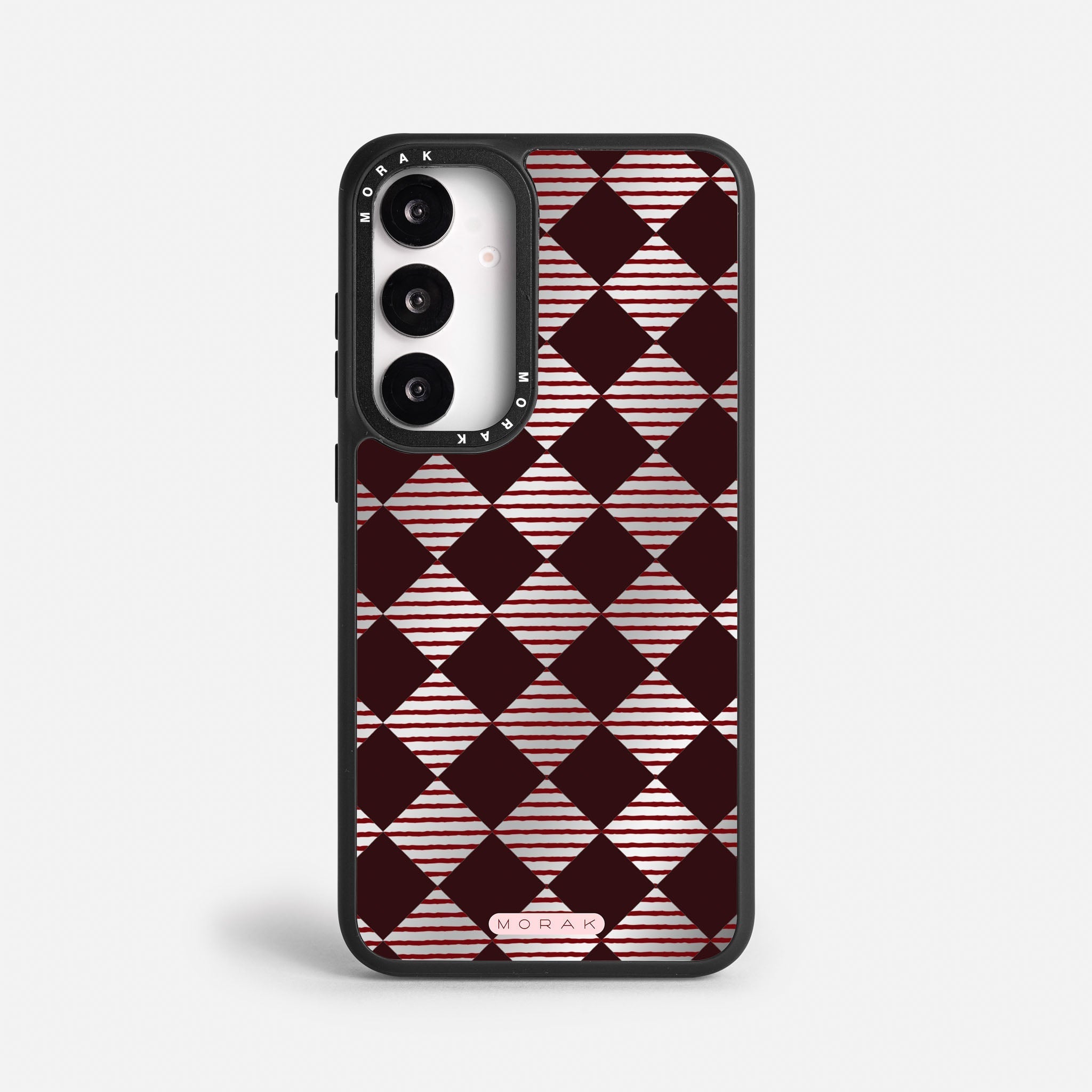 Case Diamantes vino tinto - Espejo Premium – Protección antigolpe | Diseño colombiano | Morak
