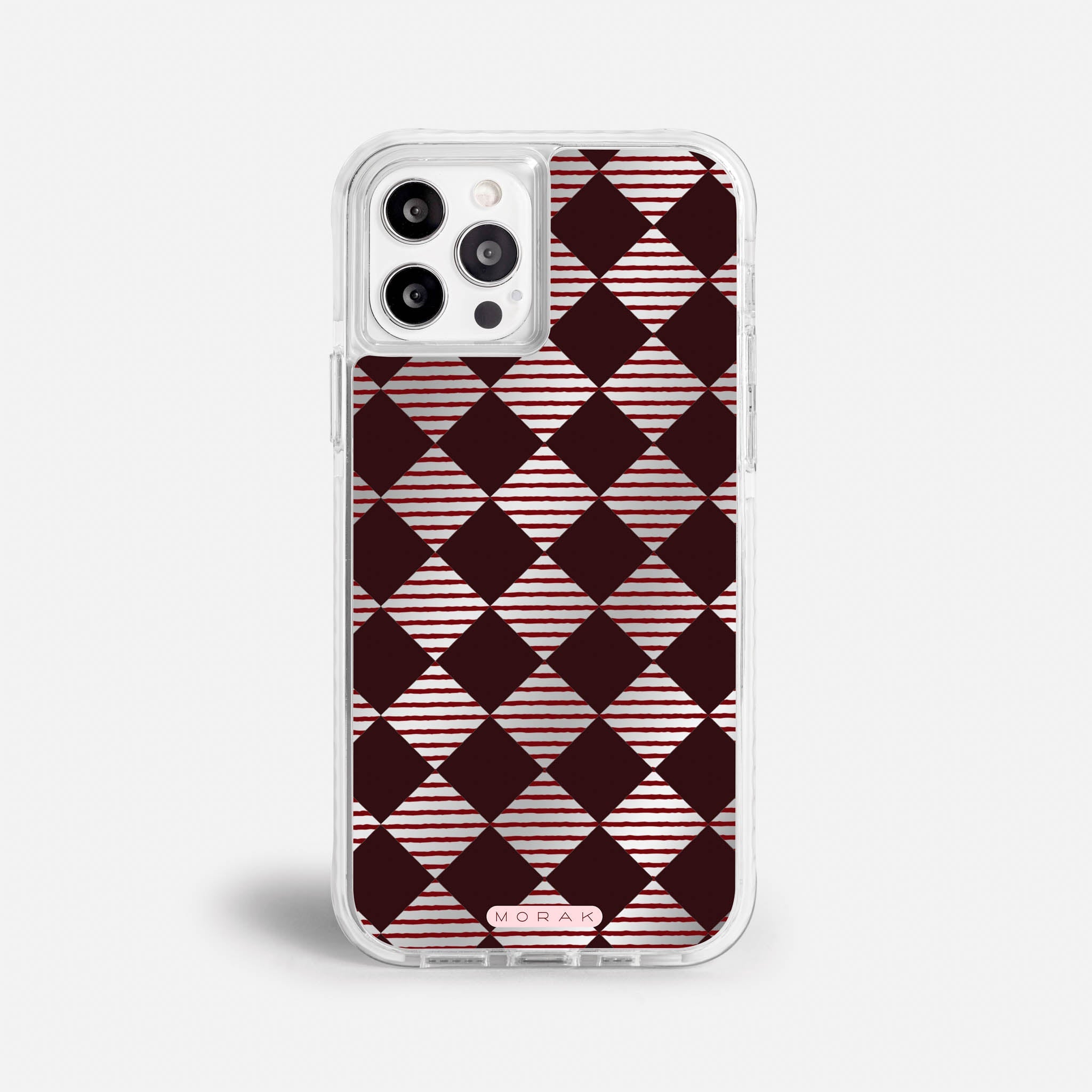 Case Diamantes vino tinto - Espejo Premium – Protección antigolpe | Diseño colombiano | Morak