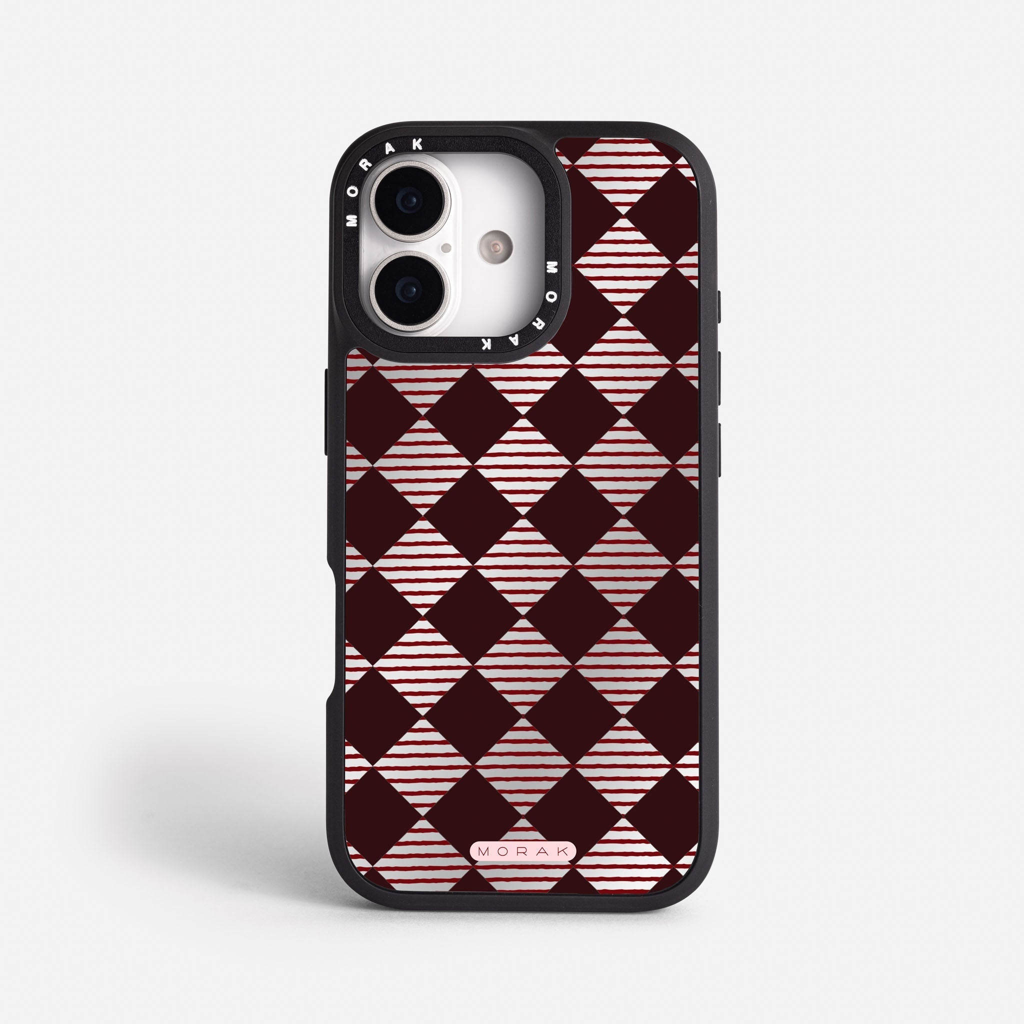 Case Diamantes vino tinto - Espejo Premium – Protección antigolpe | Diseño colombiano | Morak
