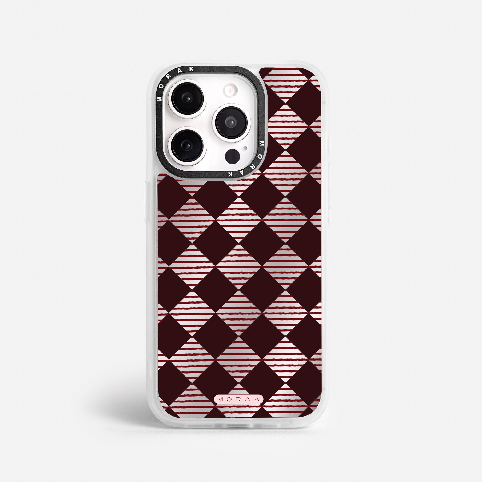 Case Diamantes vino tinto - Espejo Premium – Protección antigolpe | Diseño colombiano | Morak