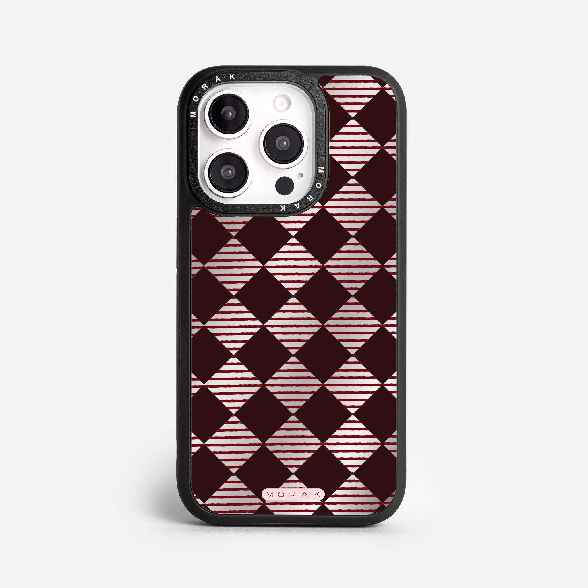 Case Diamantes vino tinto - Espejo Premium – Protección antigolpe | Diseño colombiano | Morak