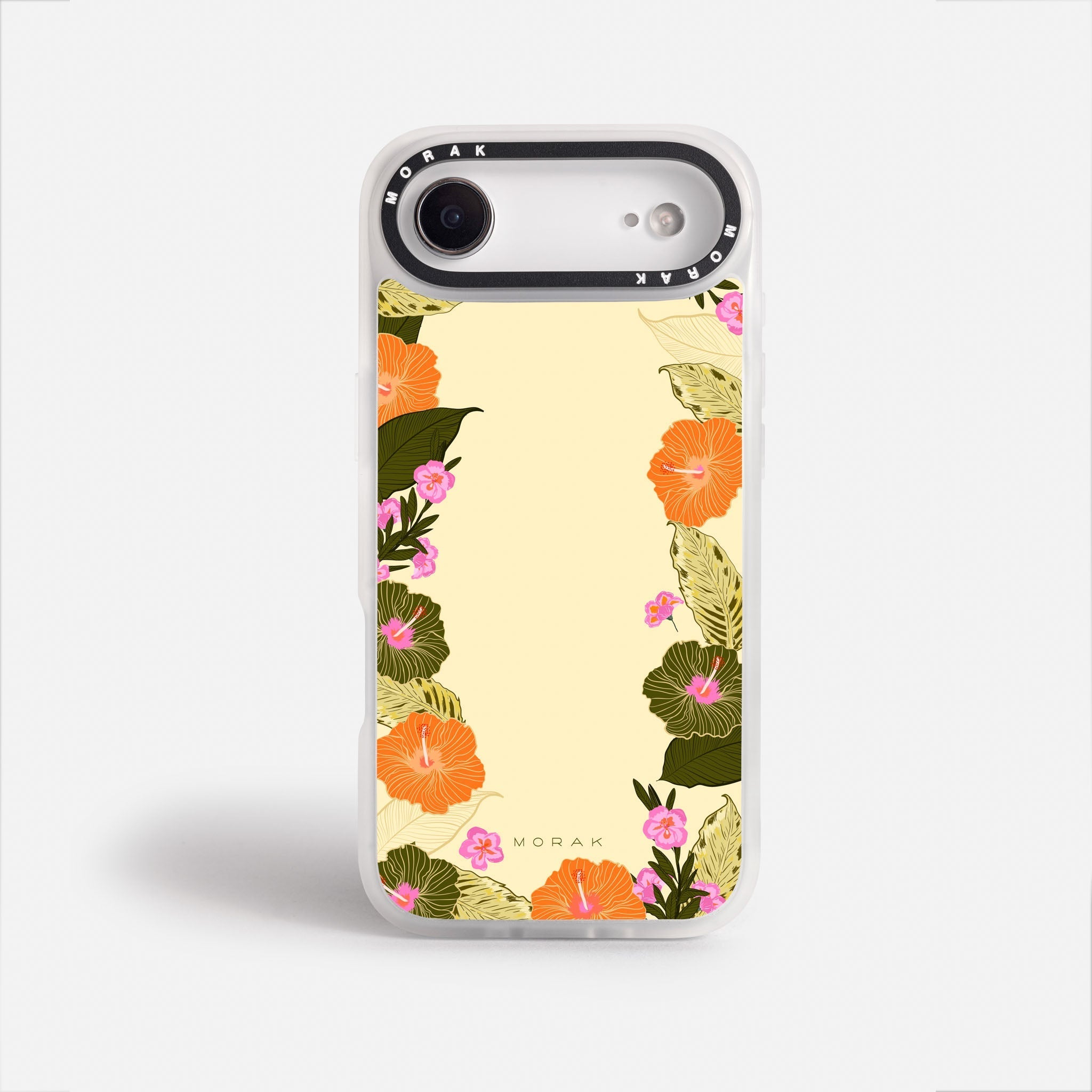 Case Floral Frame - Blanco Premium – Protección antigolpe | Diseño colombiano | Morak