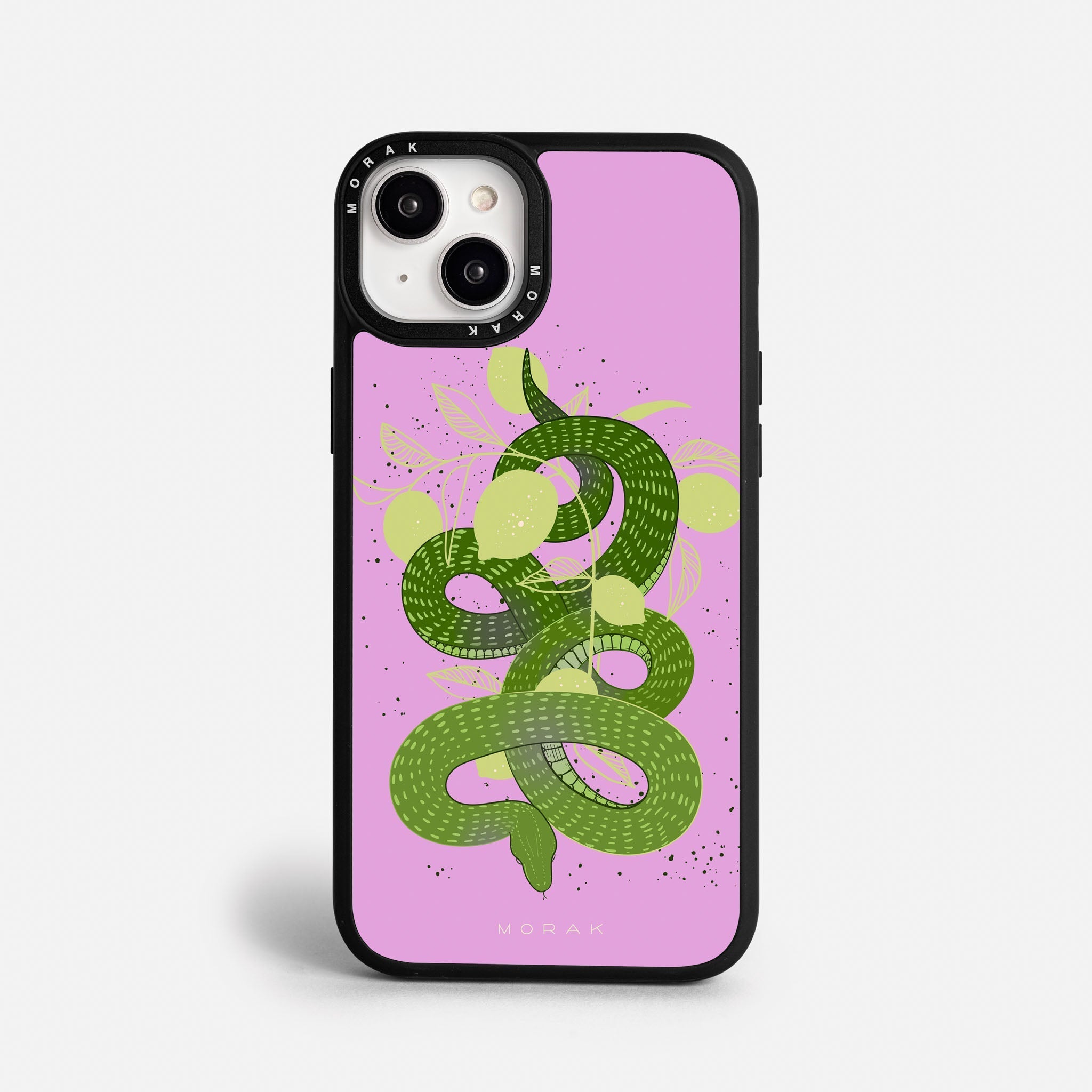 Case Green Snake - Blanco Premium – Protección antigolpe | Diseño colombiano | Morak