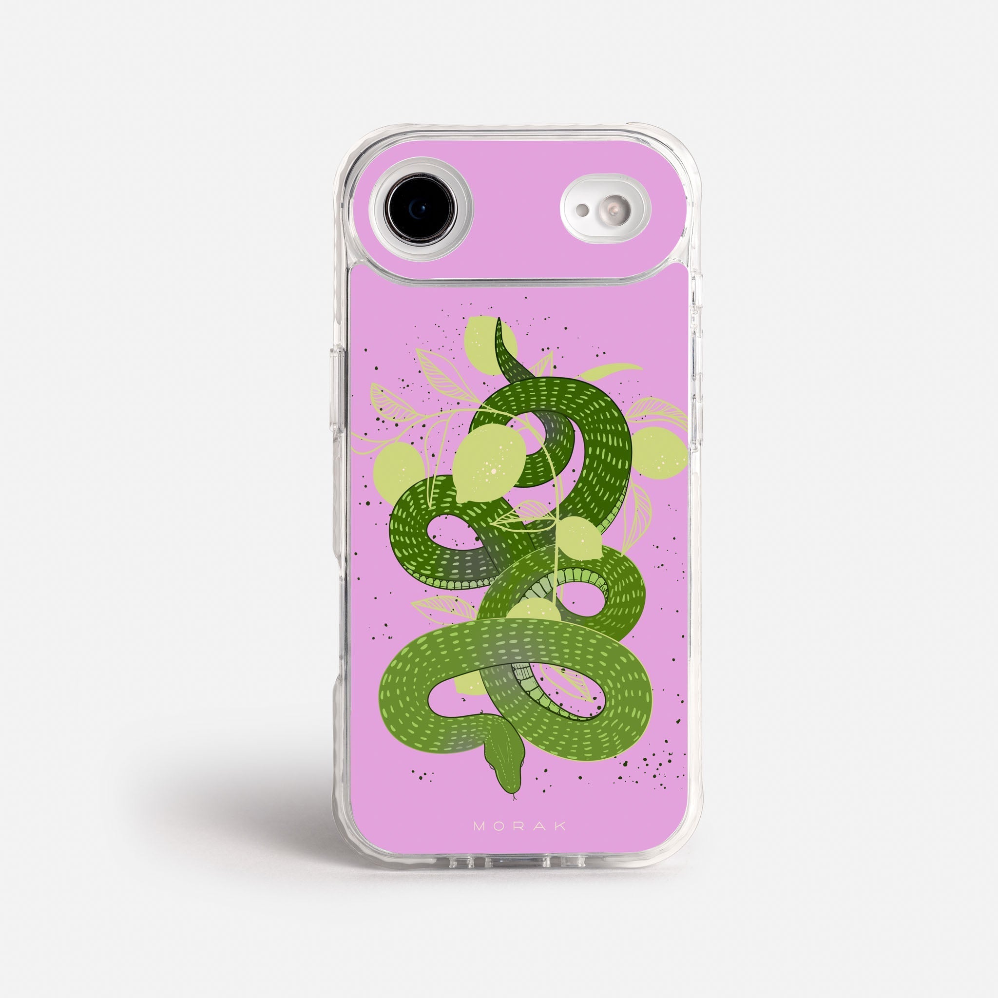 Case Green Snake - Blanco Premium – Protección antigolpe | Diseño colombiano | Morak