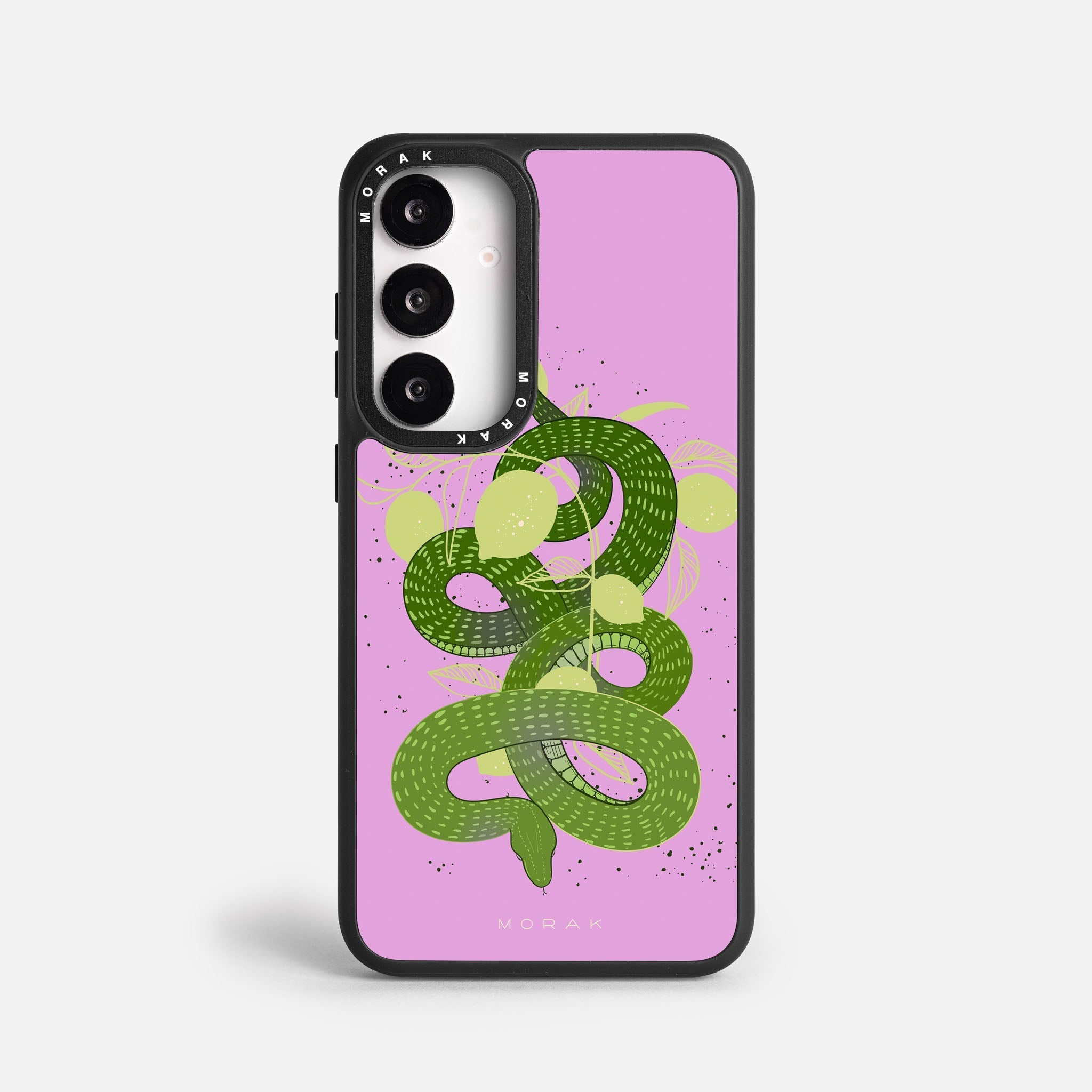 Case Green Snake - Blanco Premium – Protección antigolpe | Diseño colombiano | Morak