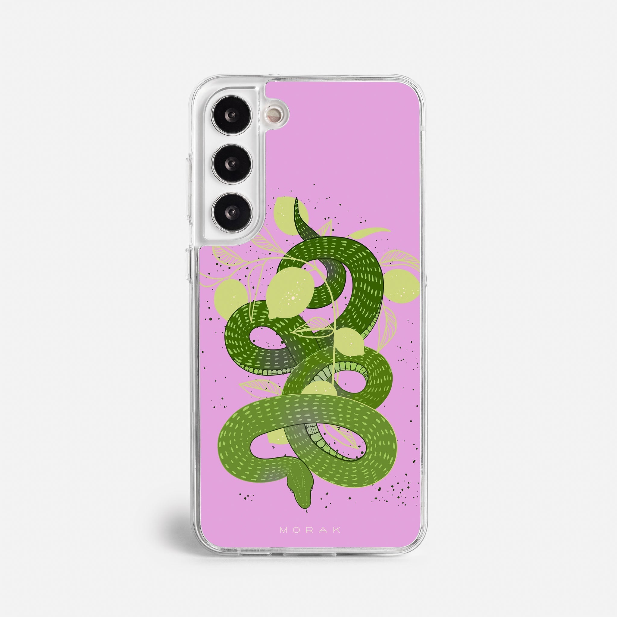 Case Green Snake - Blanco Premium – Protección antigolpe | Diseño colombiano | Morak