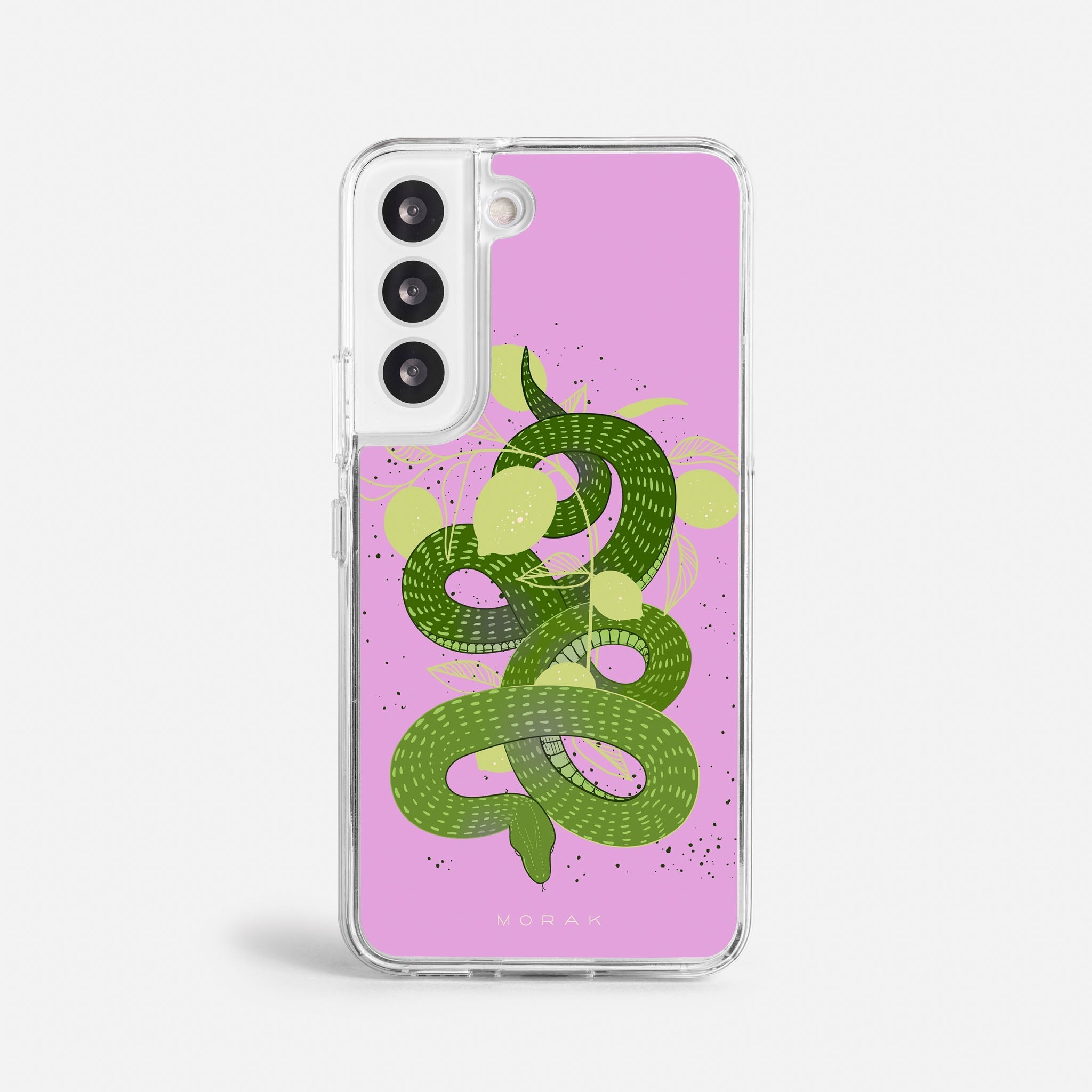 Case Green Snake - Blanco Premium – Protección antigolpe | Diseño colombiano | Morak