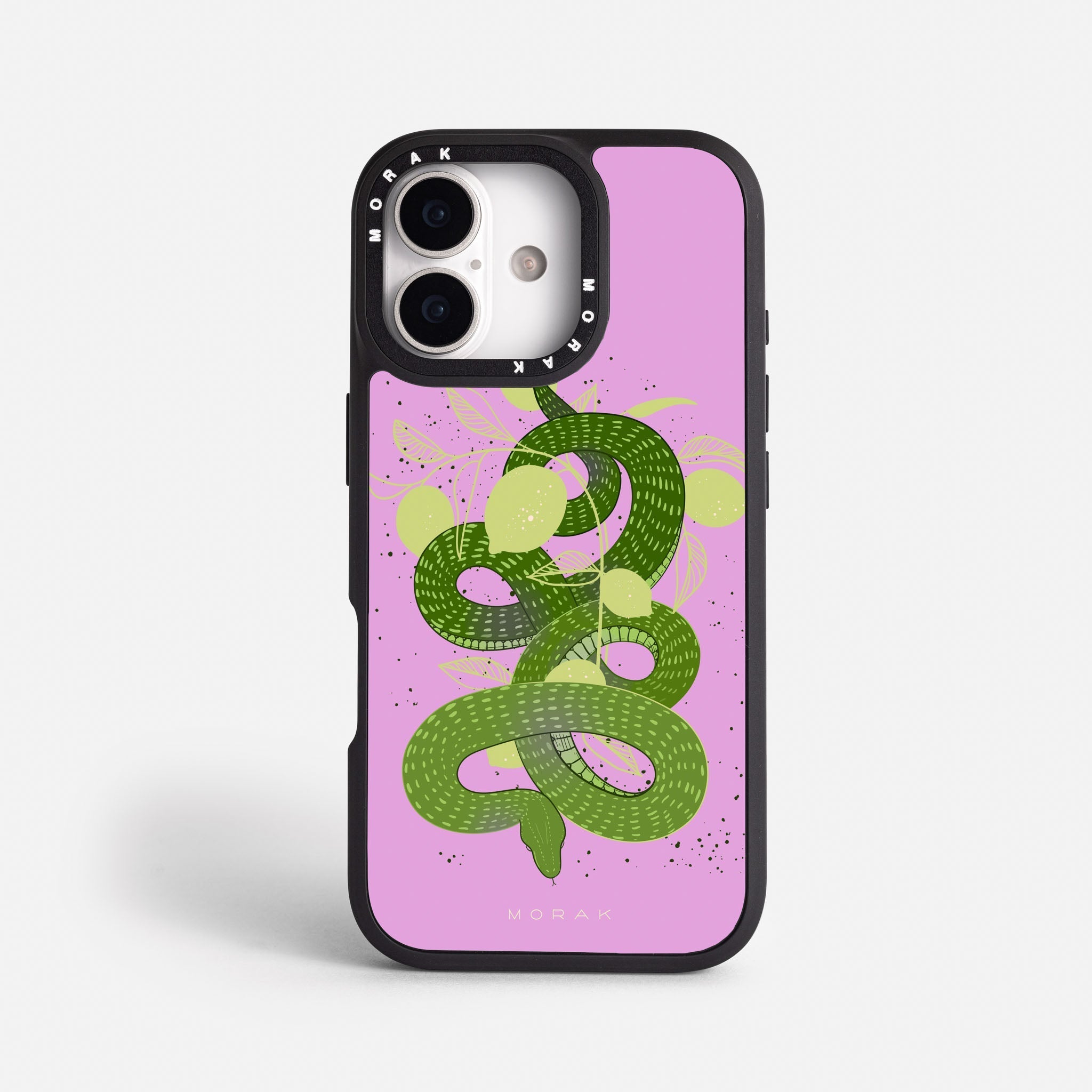 Case Green Snake - Blanco Premium – Protección antigolpe | Diseño colombiano | Morak