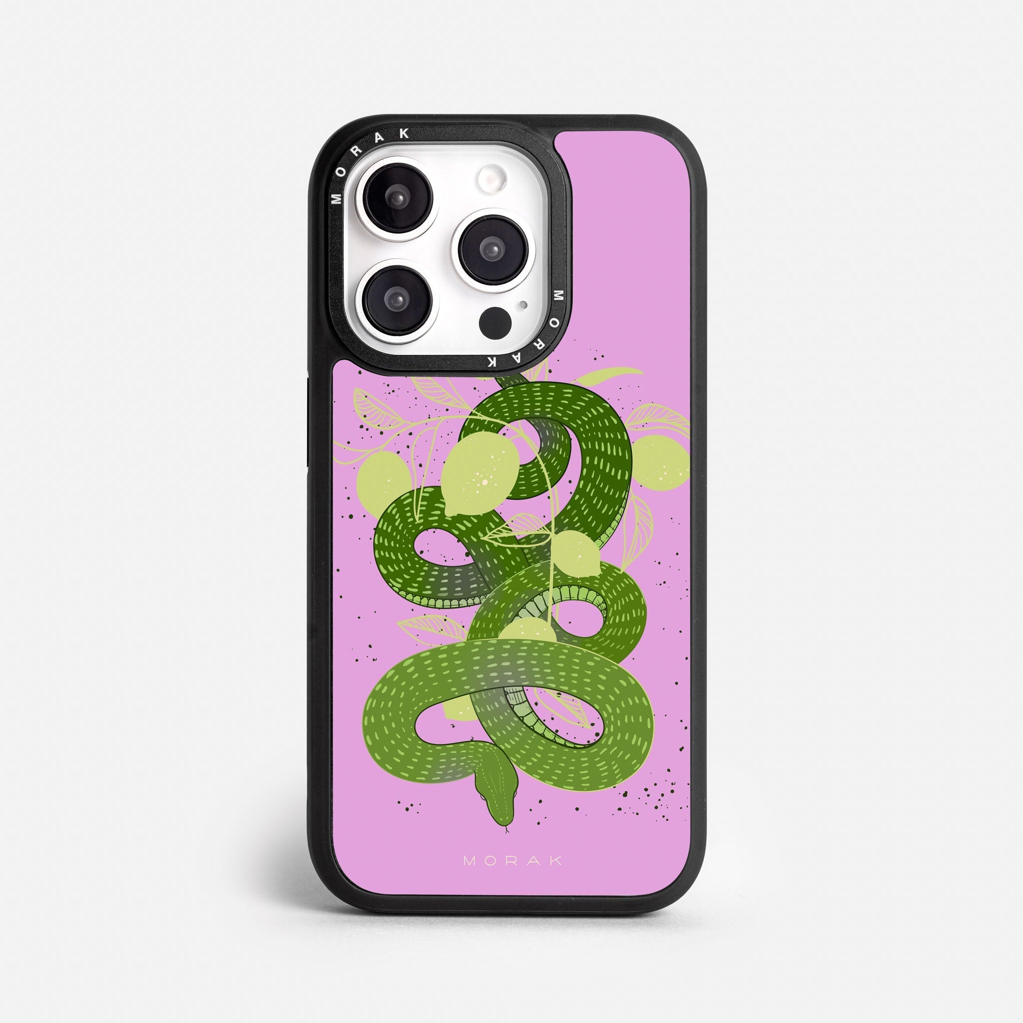 Case Green Snake - Blanco Premium – Protección antigolpe | Diseño colombiano | Morak