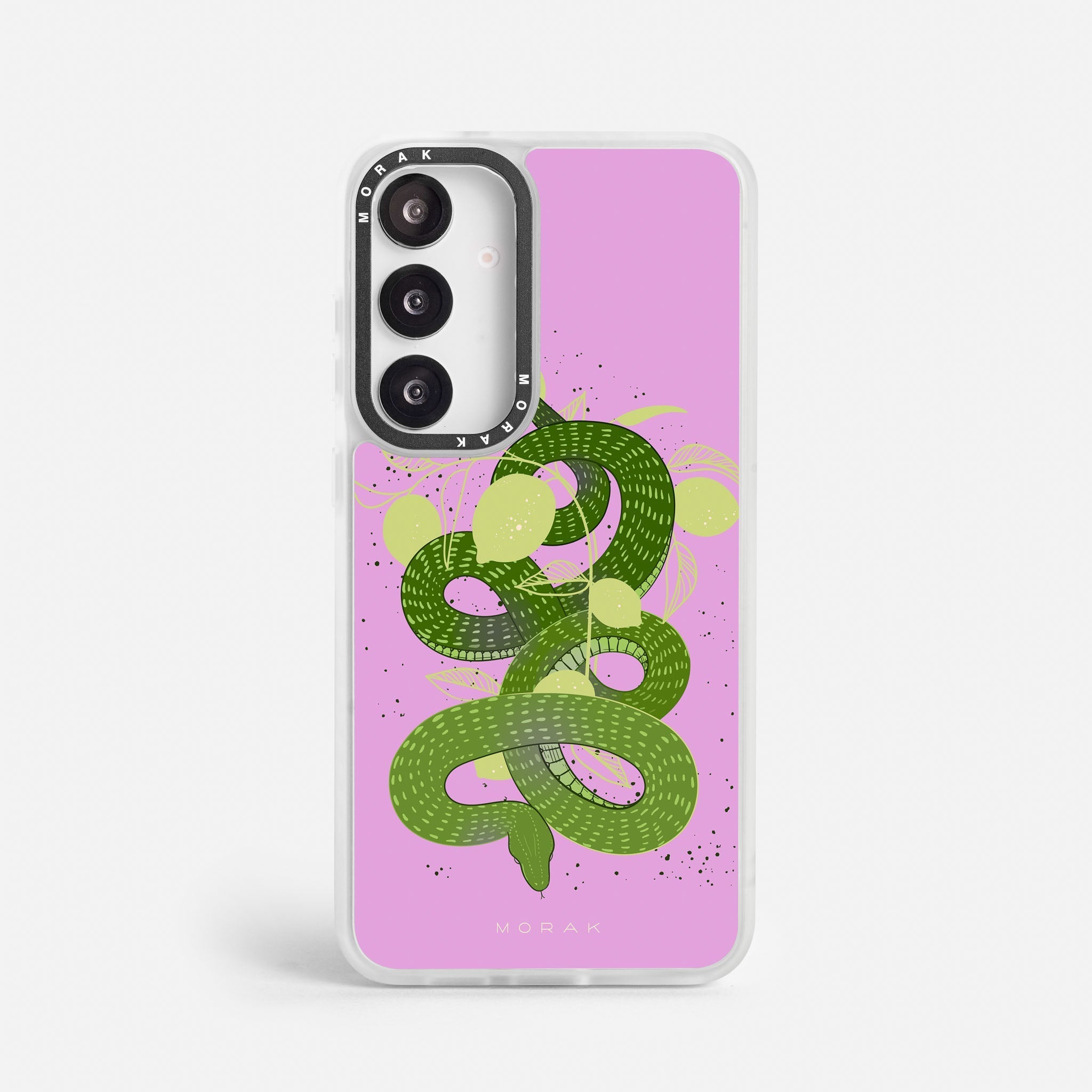 Case Green Snake - Blanco Premium – Protección antigolpe | Diseño colombiano | Morak
