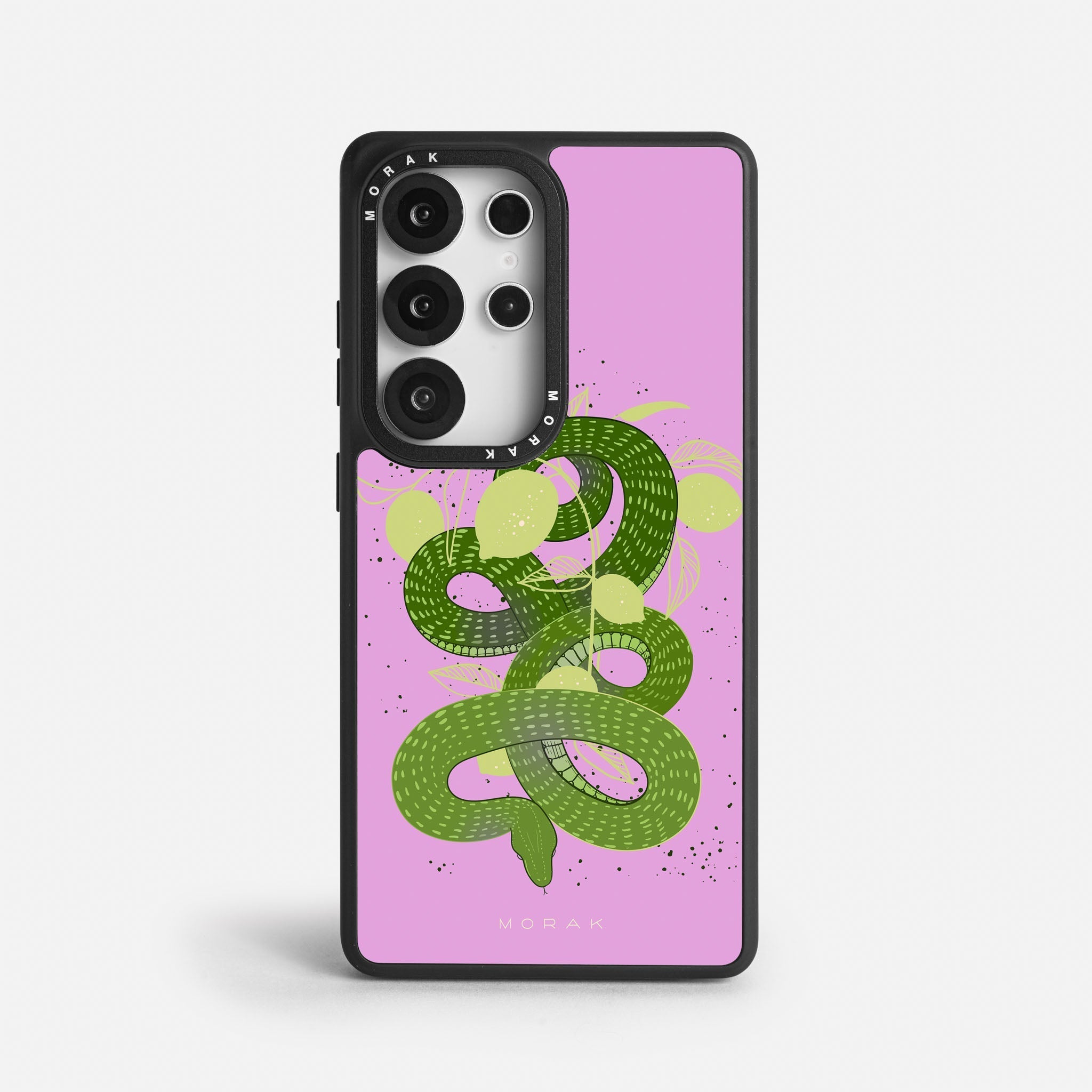 Case Green Snake - Blanco Premium – Protección antigolpe | Diseño colombiano | Morak