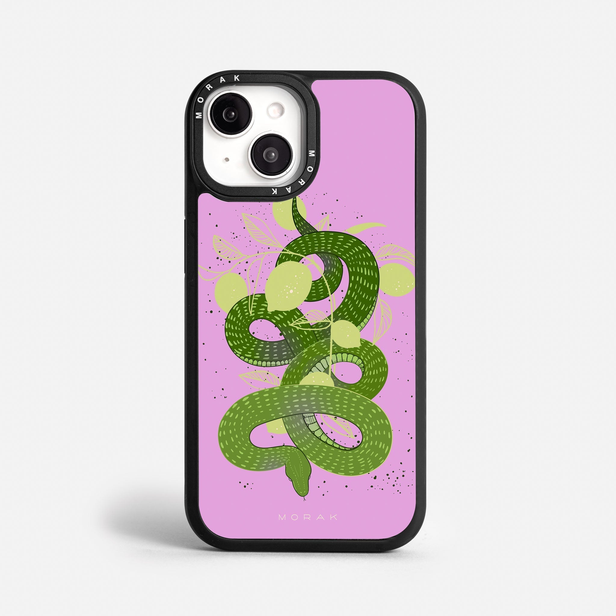 Case Green Snake - Blanco Premium – Protección antigolpe | Diseño colombiano | Morak