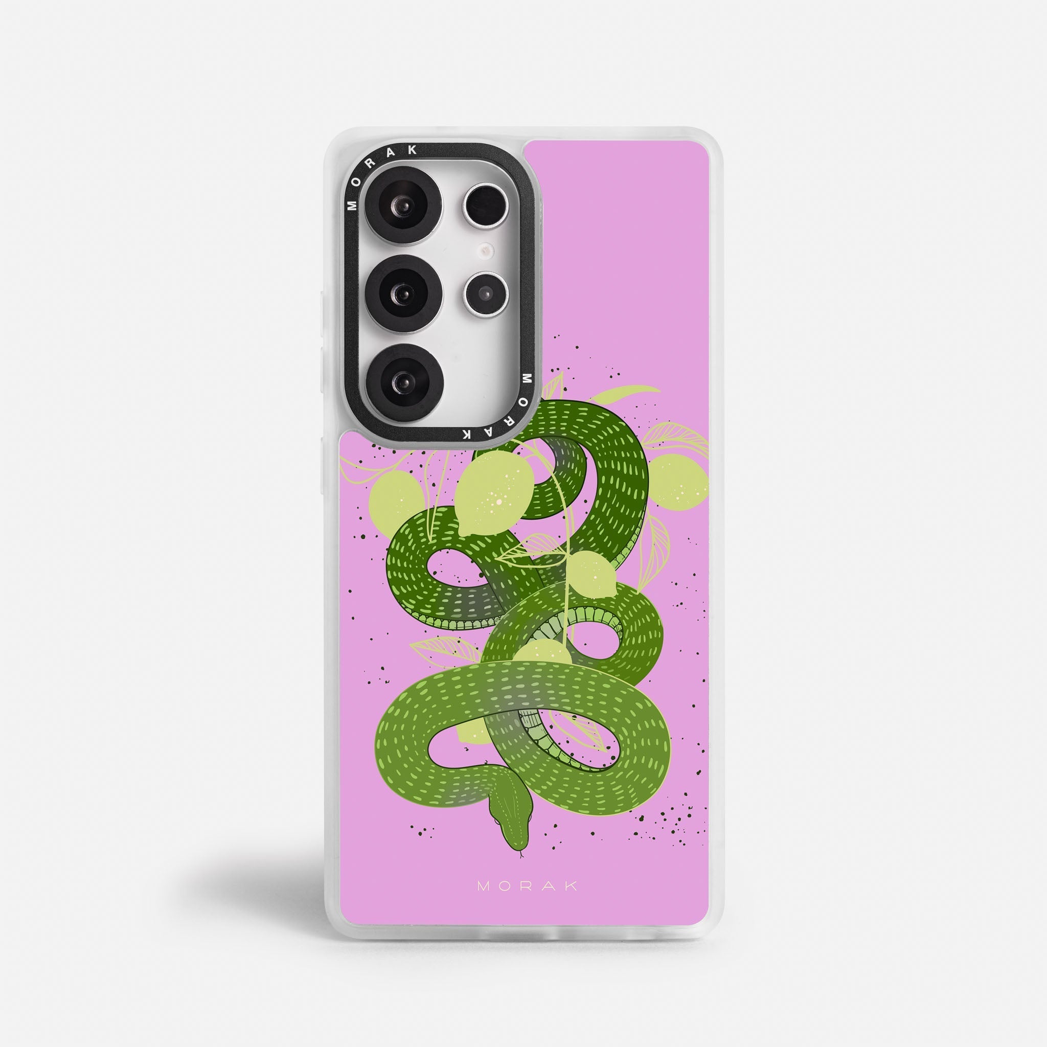 Case Green Snake - Blanco Premium – Protección antigolpe | Diseño colombiano | Morak