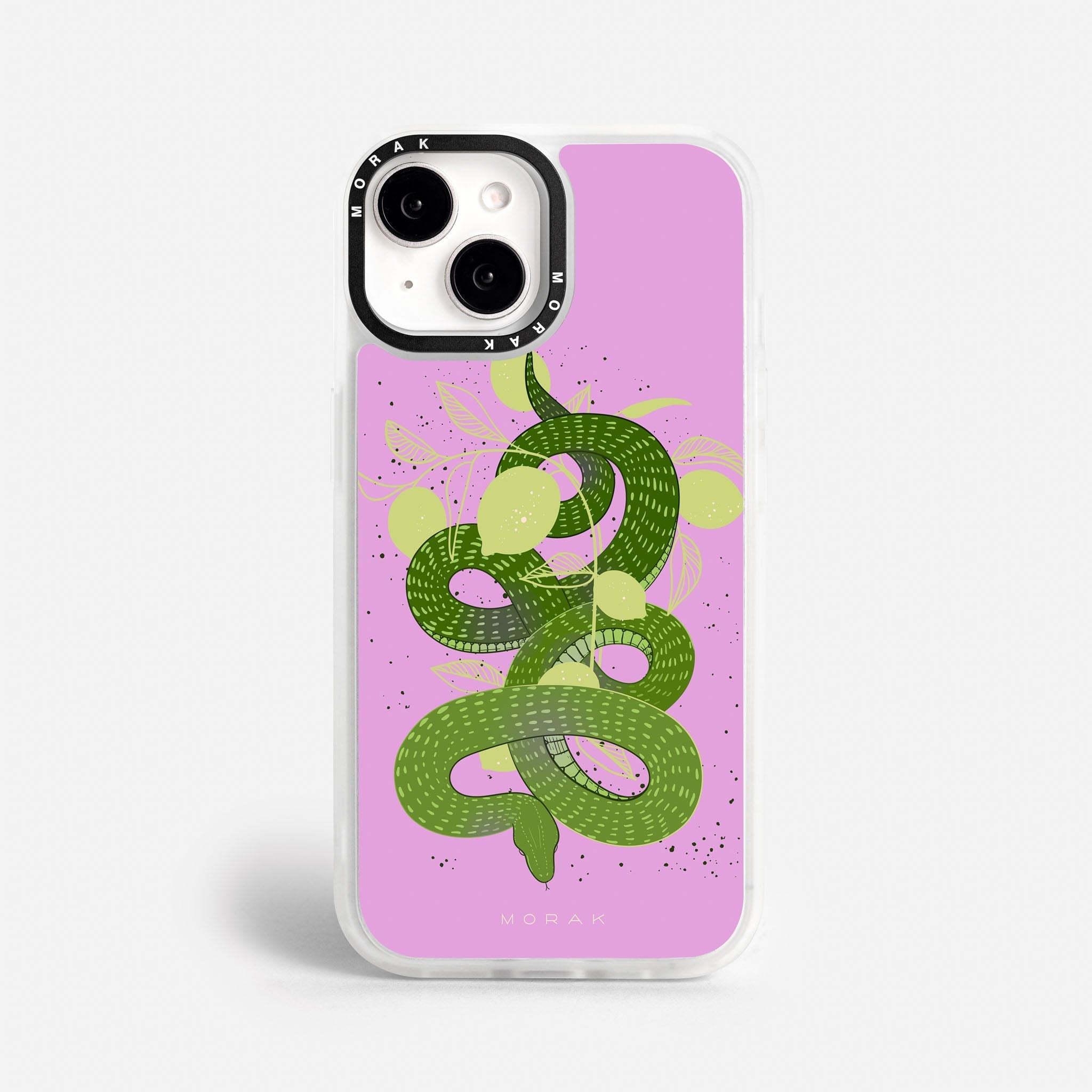 Case Green Snake - Blanco Premium – Protección antigolpe | Diseño colombiano | Morak