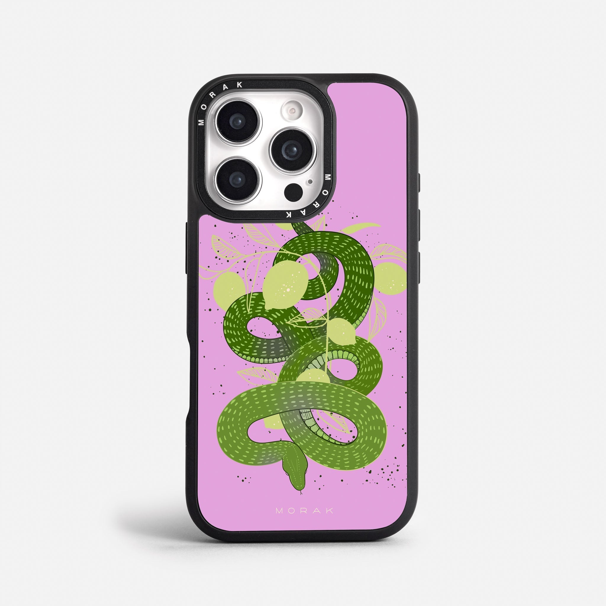 Case Green Snake - Blanco Premium – Protección antigolpe | Diseño colombiano | Morak