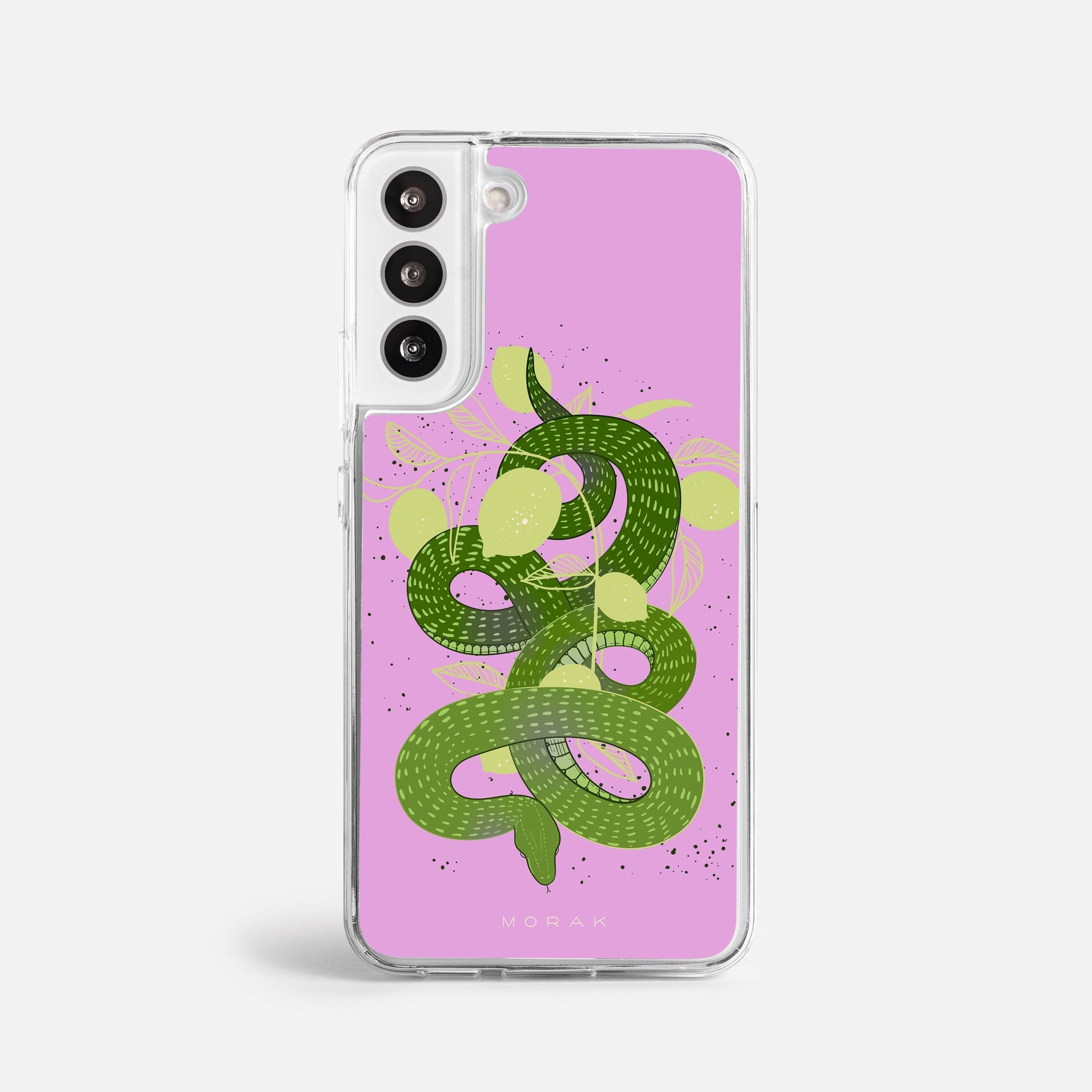 Case Green Snake - Blanco Premium – Protección antigolpe | Diseño colombiano | Morak