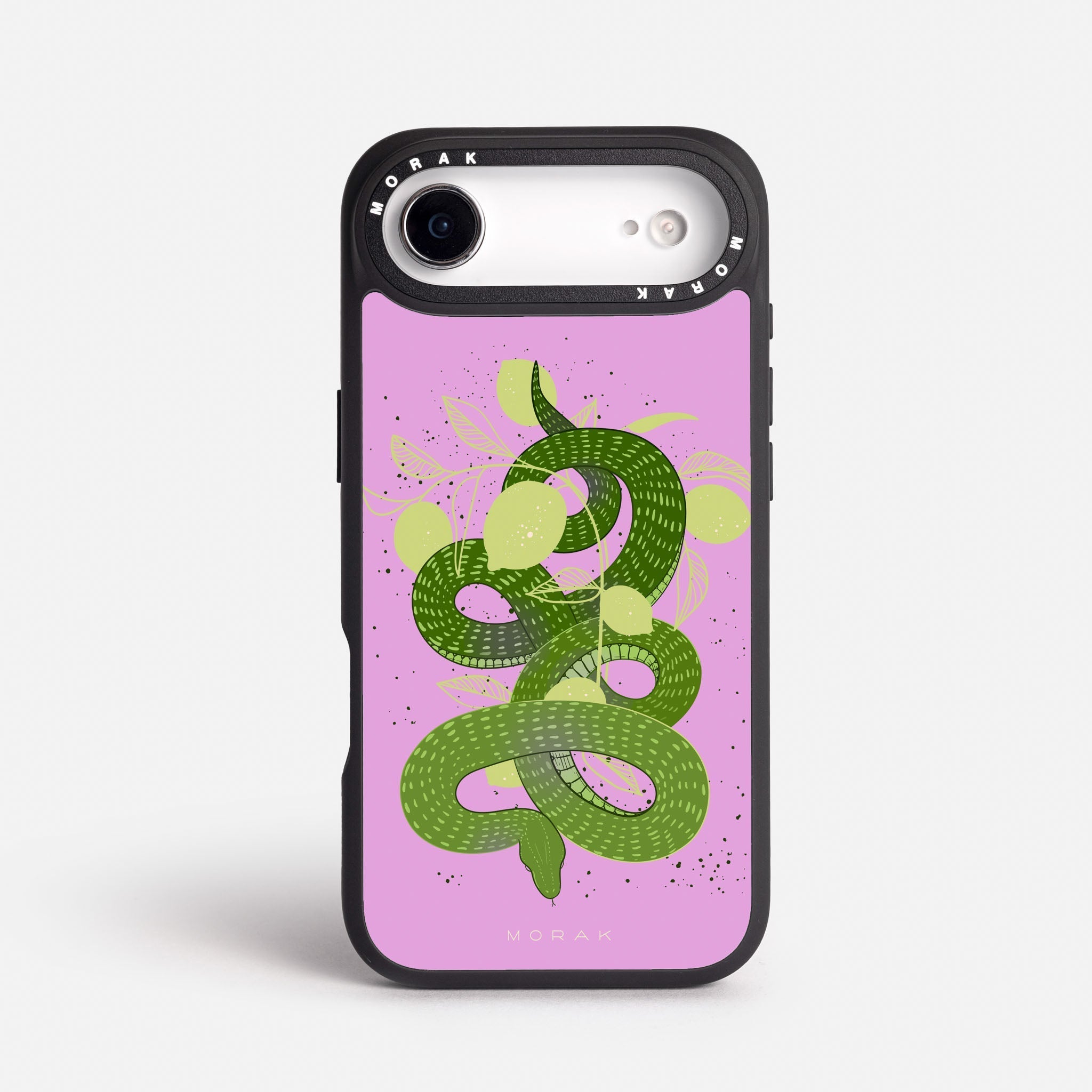 Case Green Snake - Blanco Premium – Protección antigolpe | Diseño colombiano | Morak