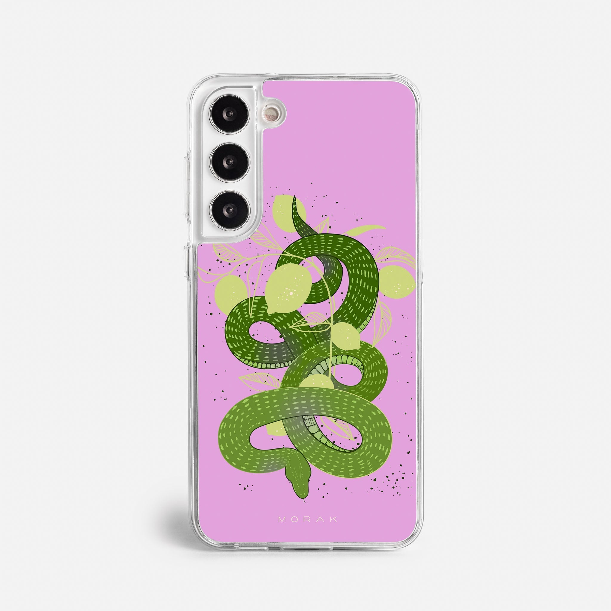 Case Green Snake - Blanco Premium – Protección antigolpe | Diseño colombiano | Morak