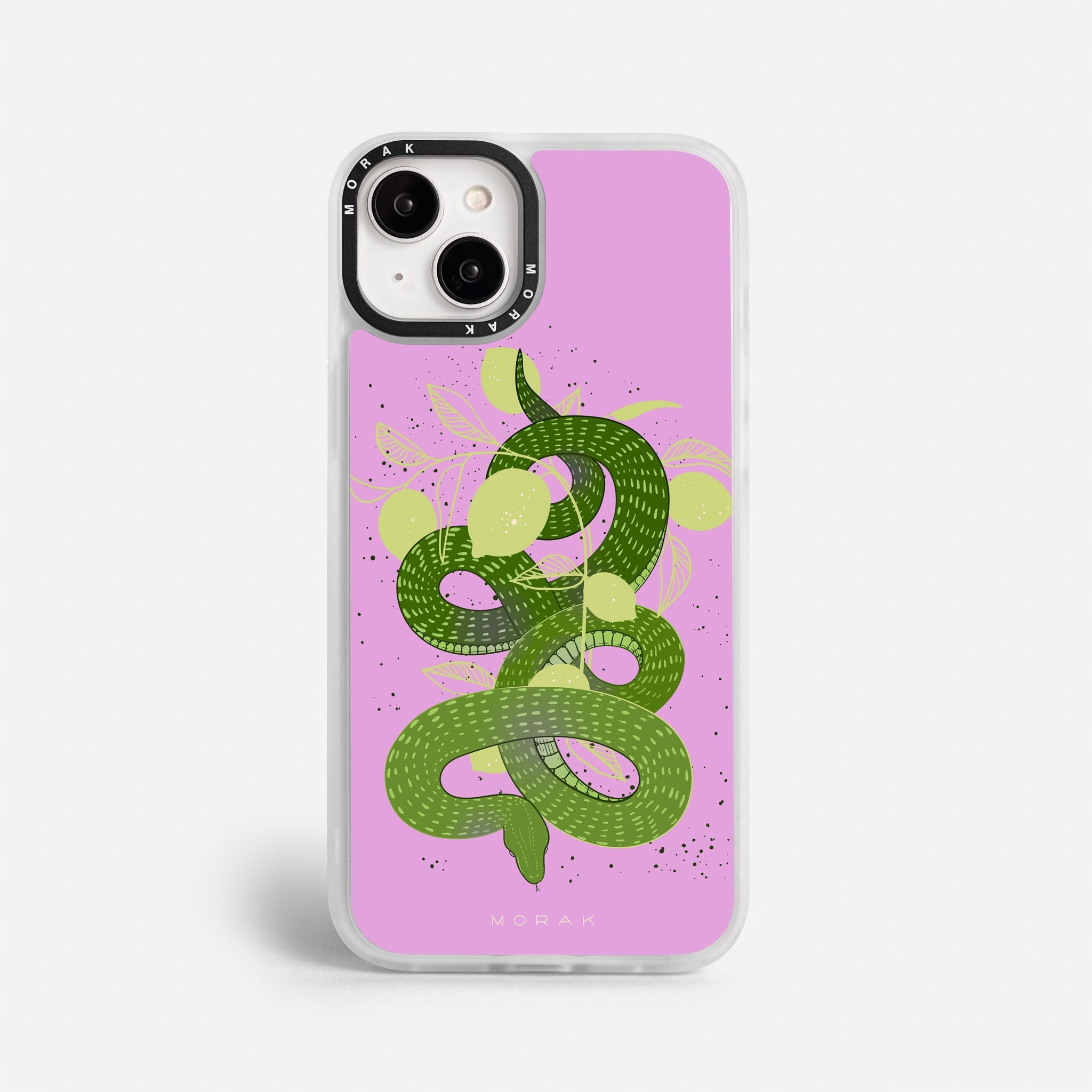 Case Green Snake - Blanco Premium – Protección antigolpe | Diseño colombiano | Morak
