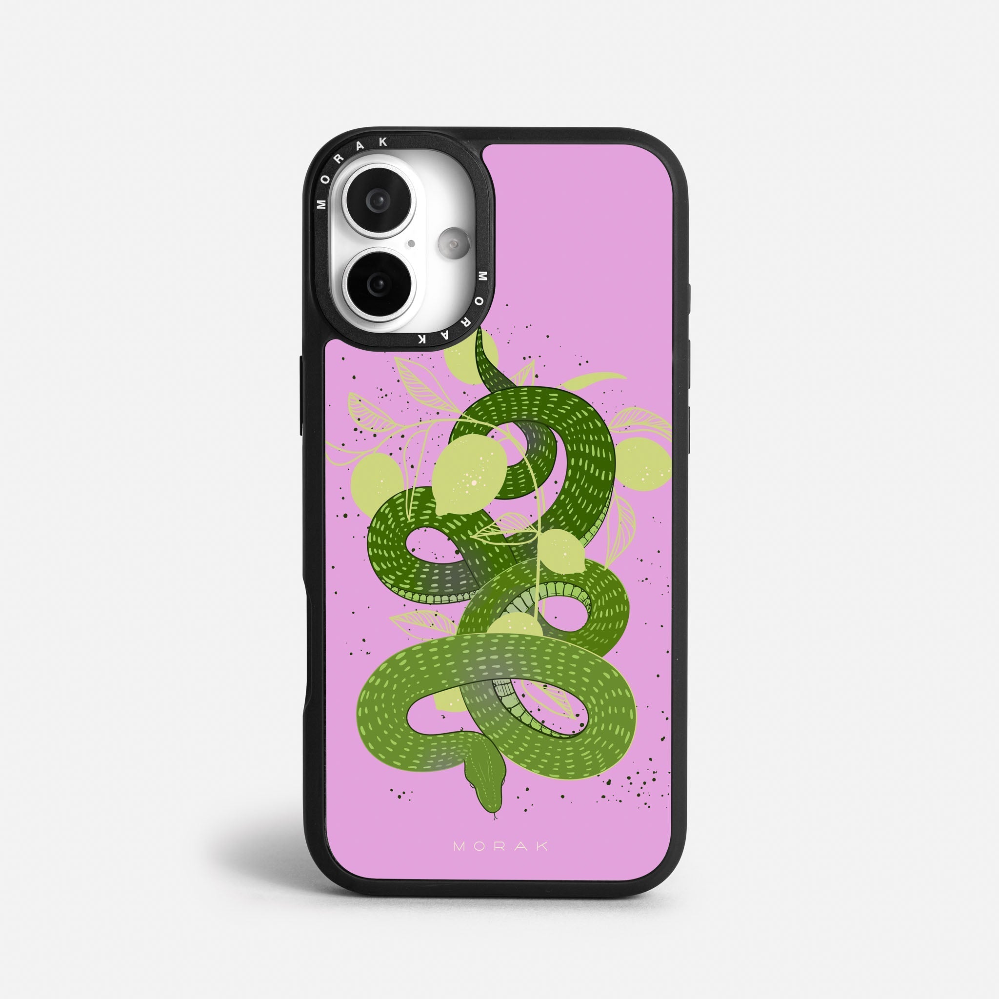 Case Green Snake - Blanco Premium – Protección antigolpe | Diseño colombiano | Morak
